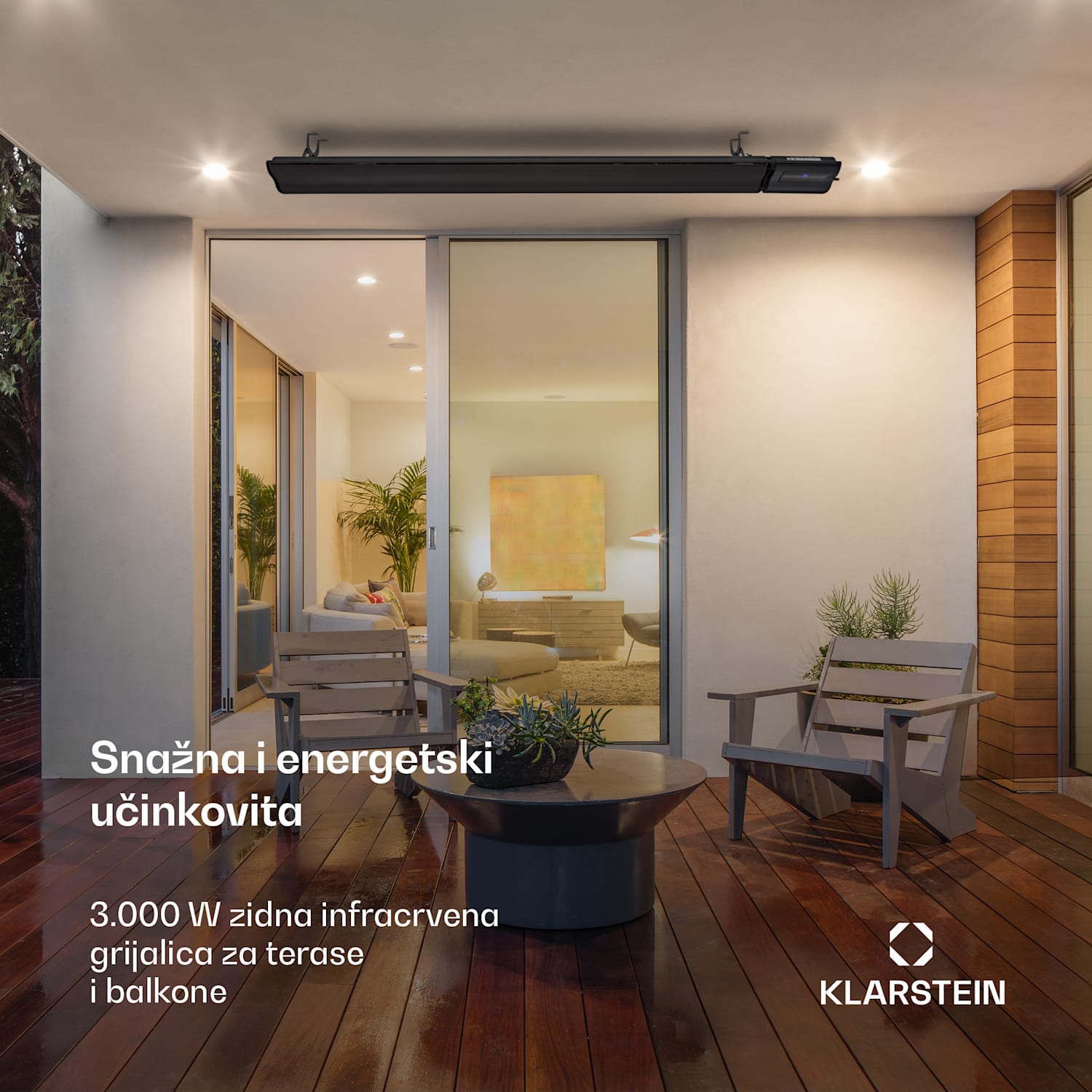 Cosmic Beam Plus XXL, infracrvena grijalica, 3000 W, IP44, daljinski upravljač, crna 3000 W | Ne | Crna