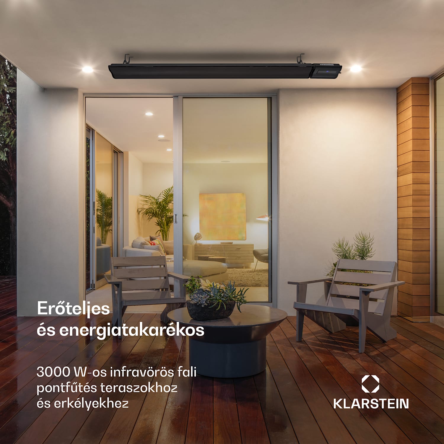 CosmicBeam Plus XXL, infravörös hősugárzó, 3000 W, IP44, távirányító, fekete 3000 W | Nem | Fekete