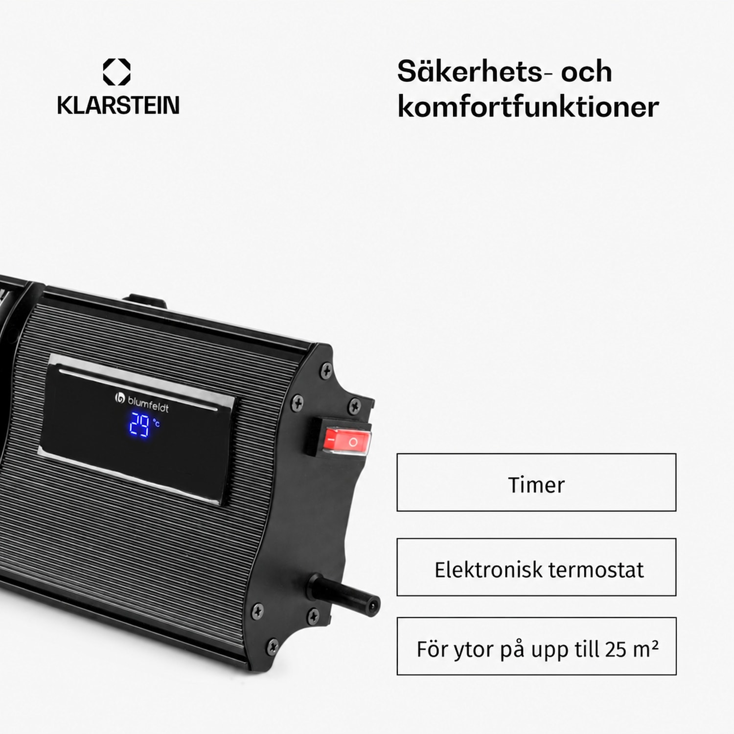 Cosmic Beam Plus XXL IR-värmare 3 000 W fjärrkontroll 3000 W | Nej | Svart