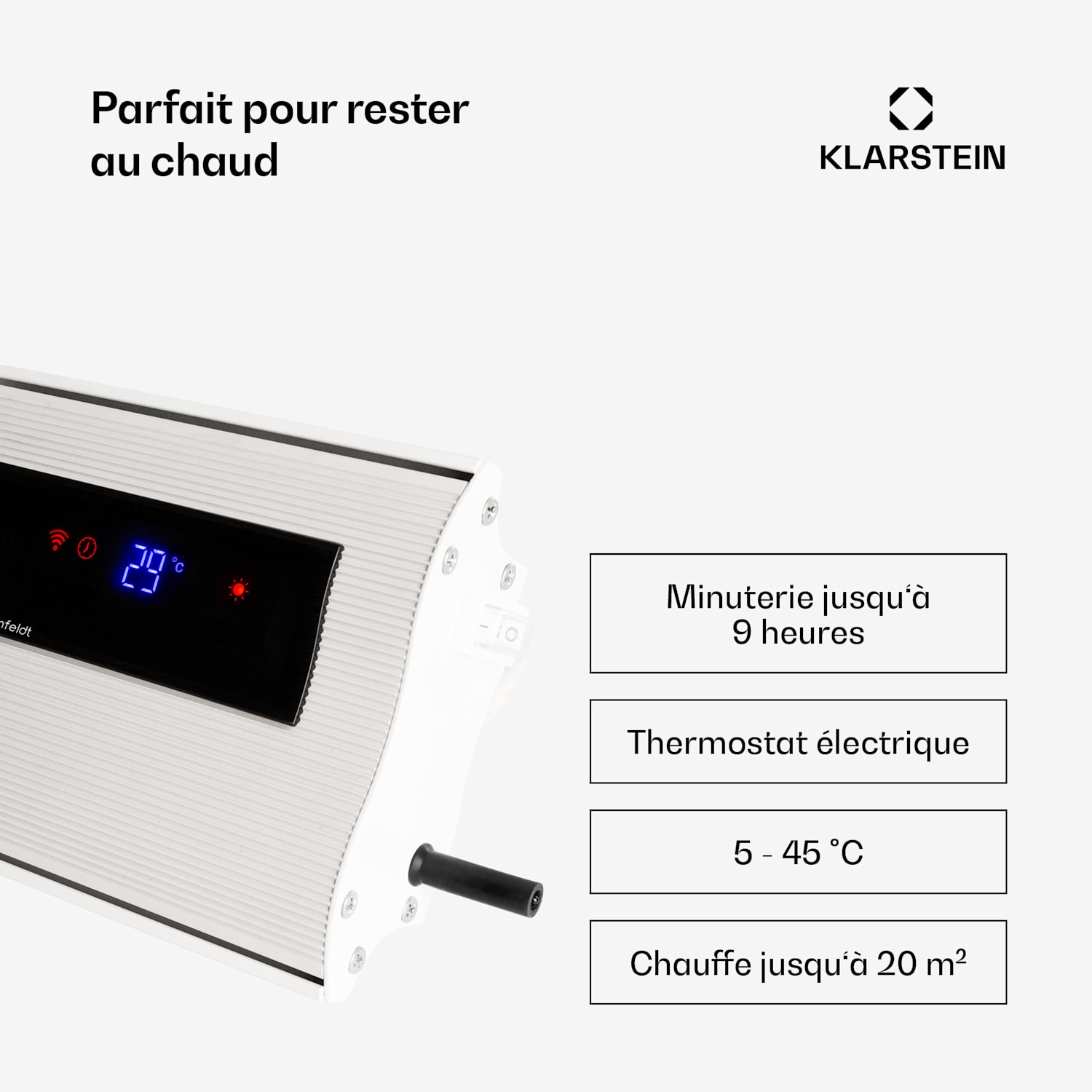 Chauffage par infrarouge Cosmic Beam Plus 2400 W IP 44 télécommande 2400 W | Non | Blanc