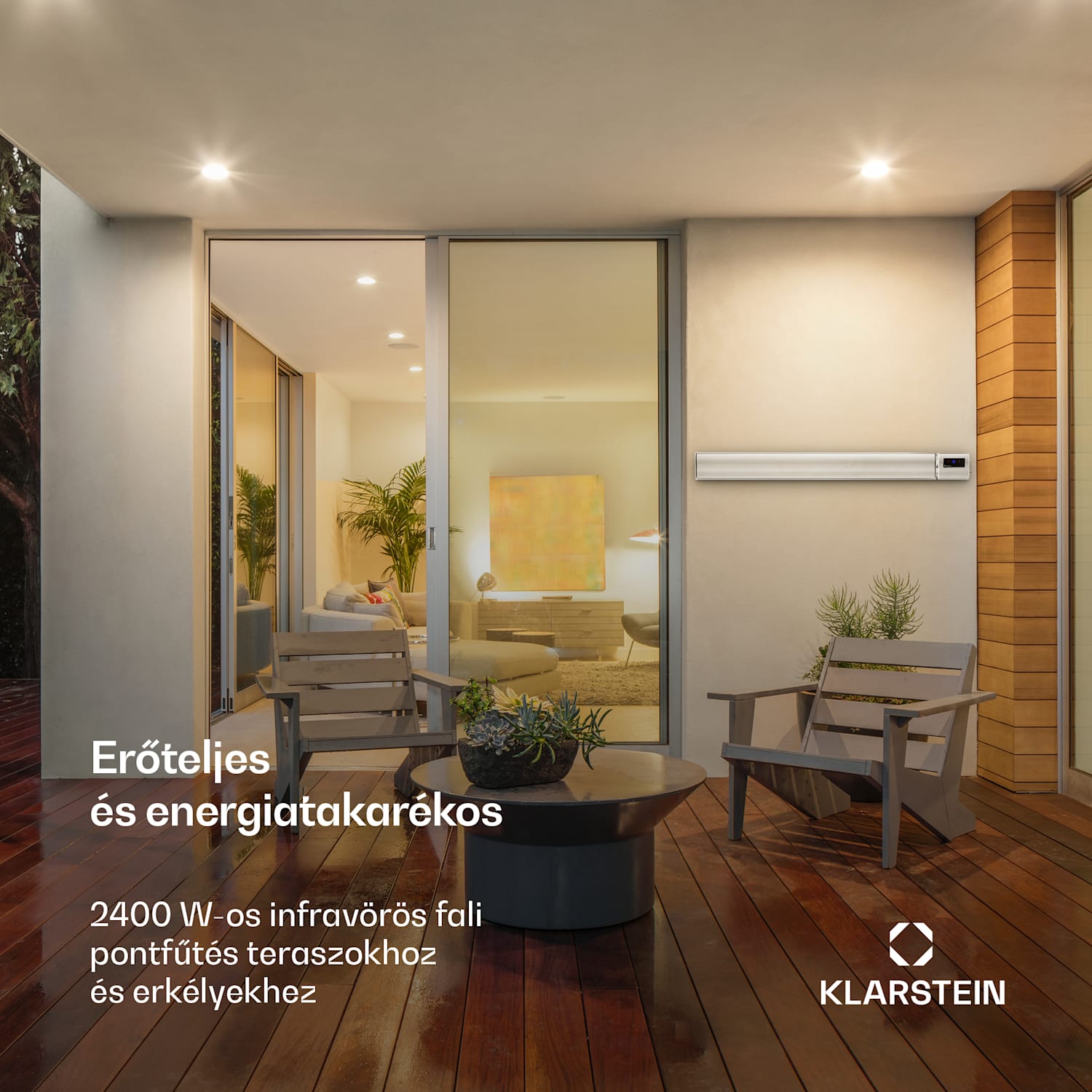 Cosmic Beam Plus, infravörös hősugárzó, 2400 W, IP44, távirányító, fehér 2400 W | Nem | Fehér