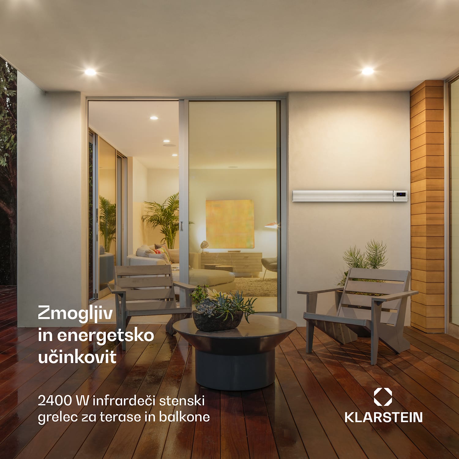 Cosmic Beam Plus, infrardeči grelec, 2 400W IP44 , daljinsi upravljalnik, bela bar 2400 W | Ne | Bela