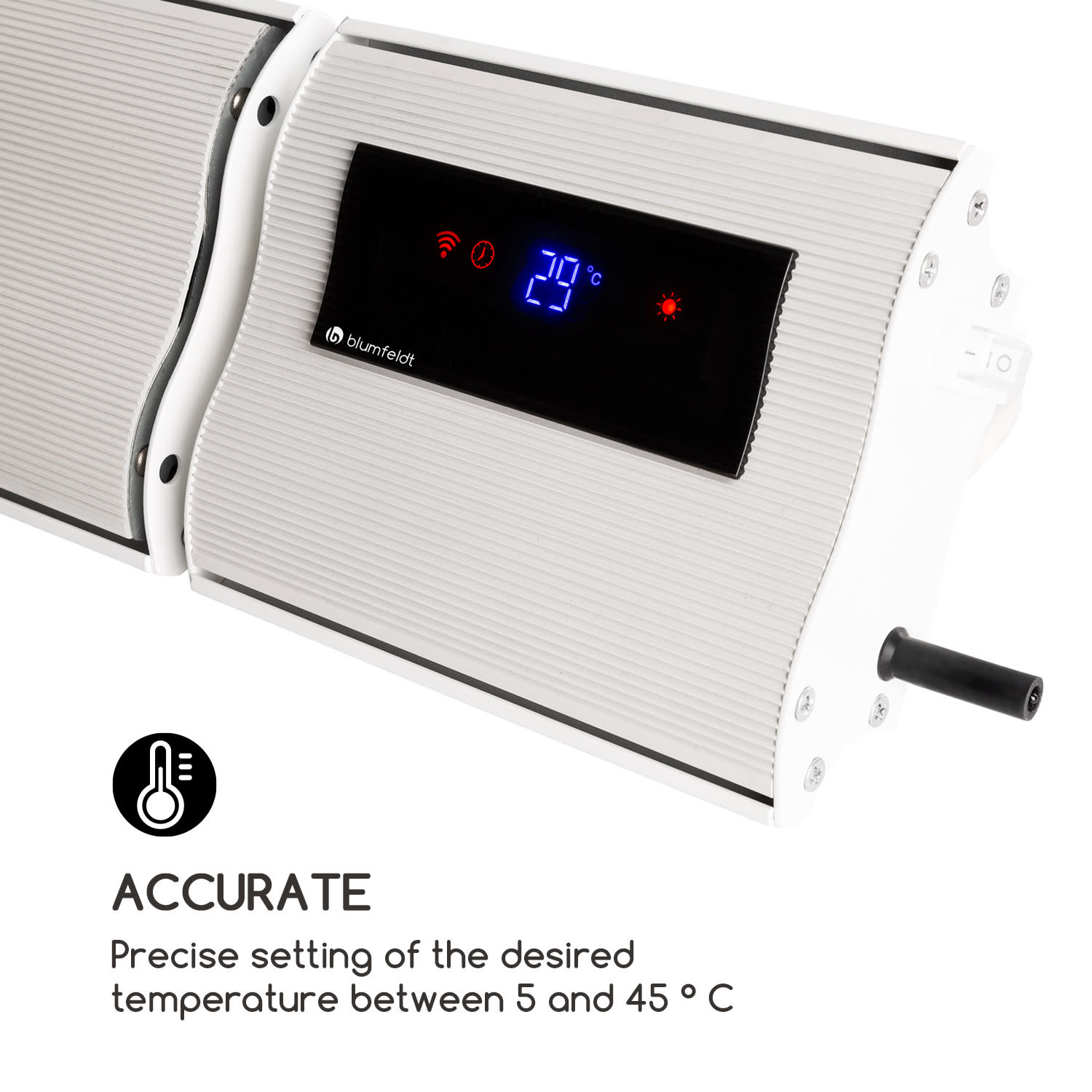 Calefactor radiante de infrarrojos Cosmic Beam Plus, 2400W, IP44, mando a distancia 