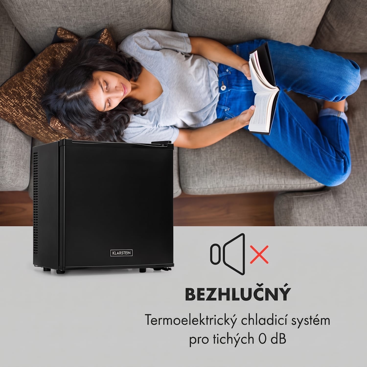 Secret Cool, mini lednice, minibar, 13 l, energetická třída G, 22 dB, černá Černá