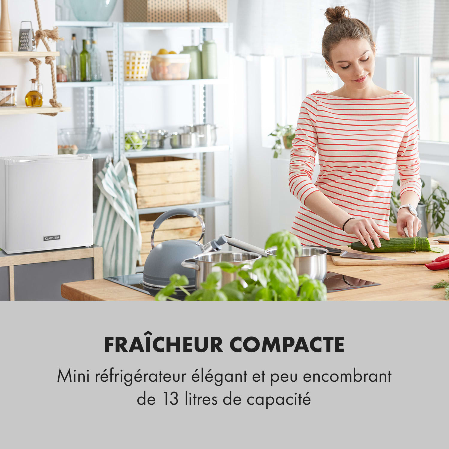 Secret Cool mini-koelkast minibar 13 liter 22 dB 2 etages Wit