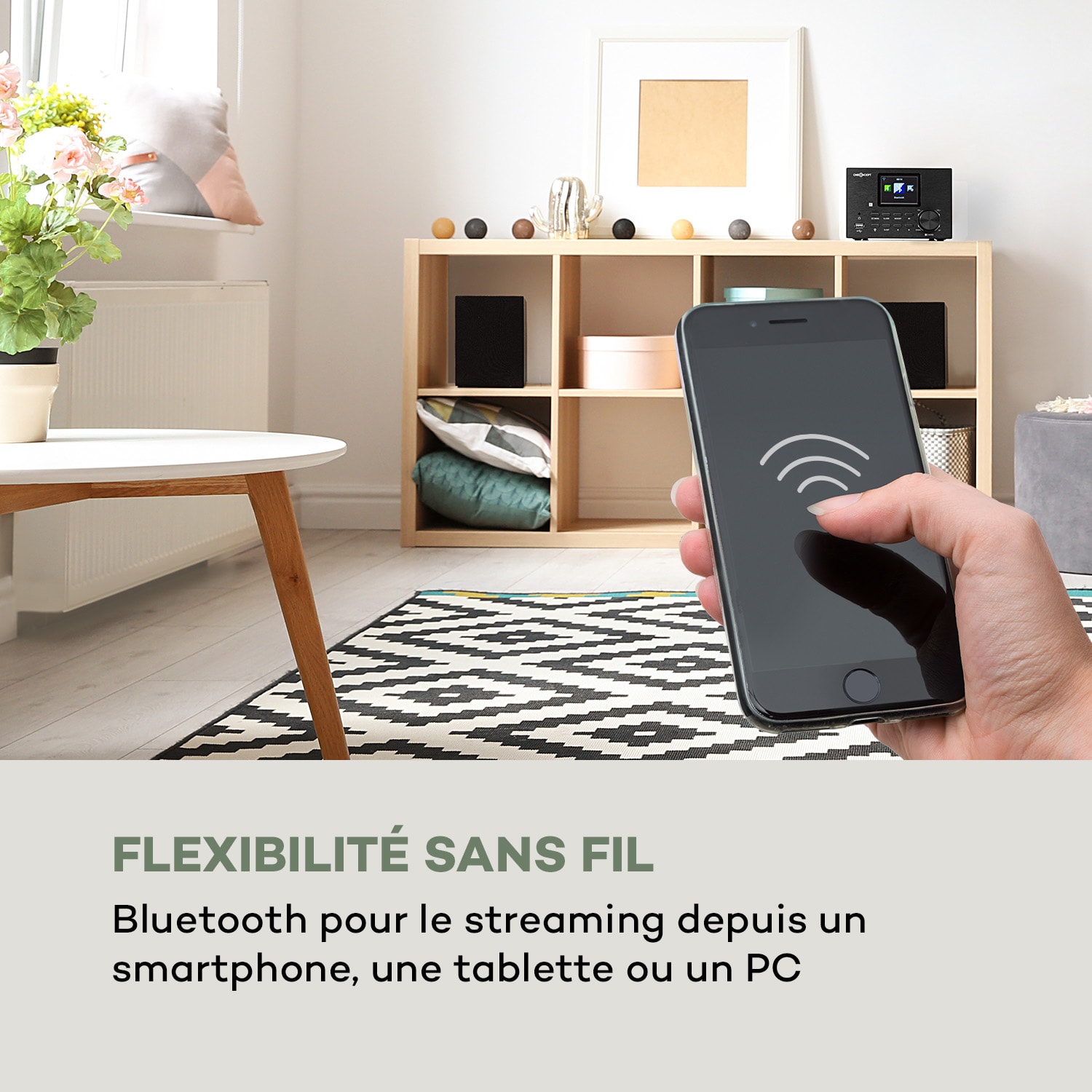 Streamo Chaîne stéréo radio Internet DAB+ FM lecteur CD BT noire 