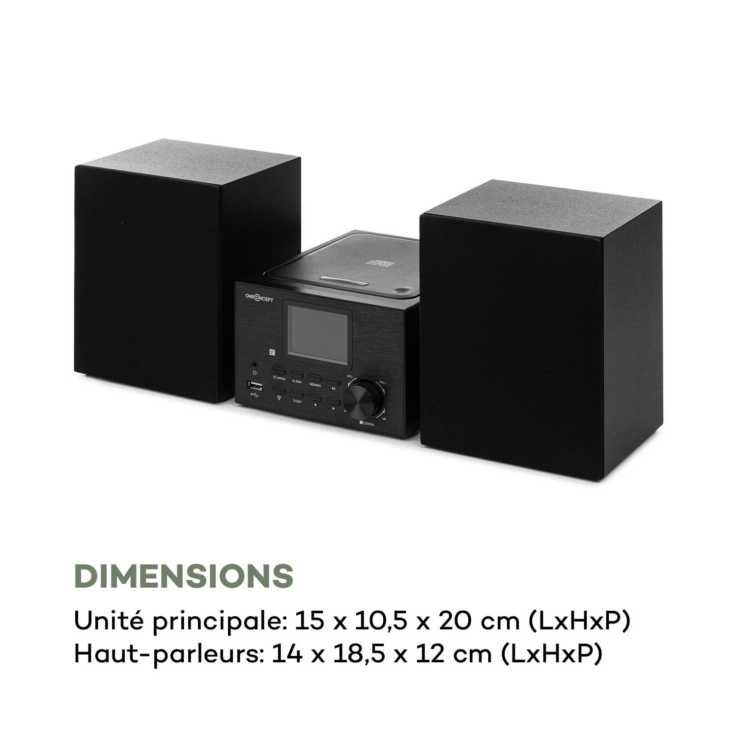 Streamo Chaîne stéréo radio Internet DAB+ FM lecteur CD BT noire 