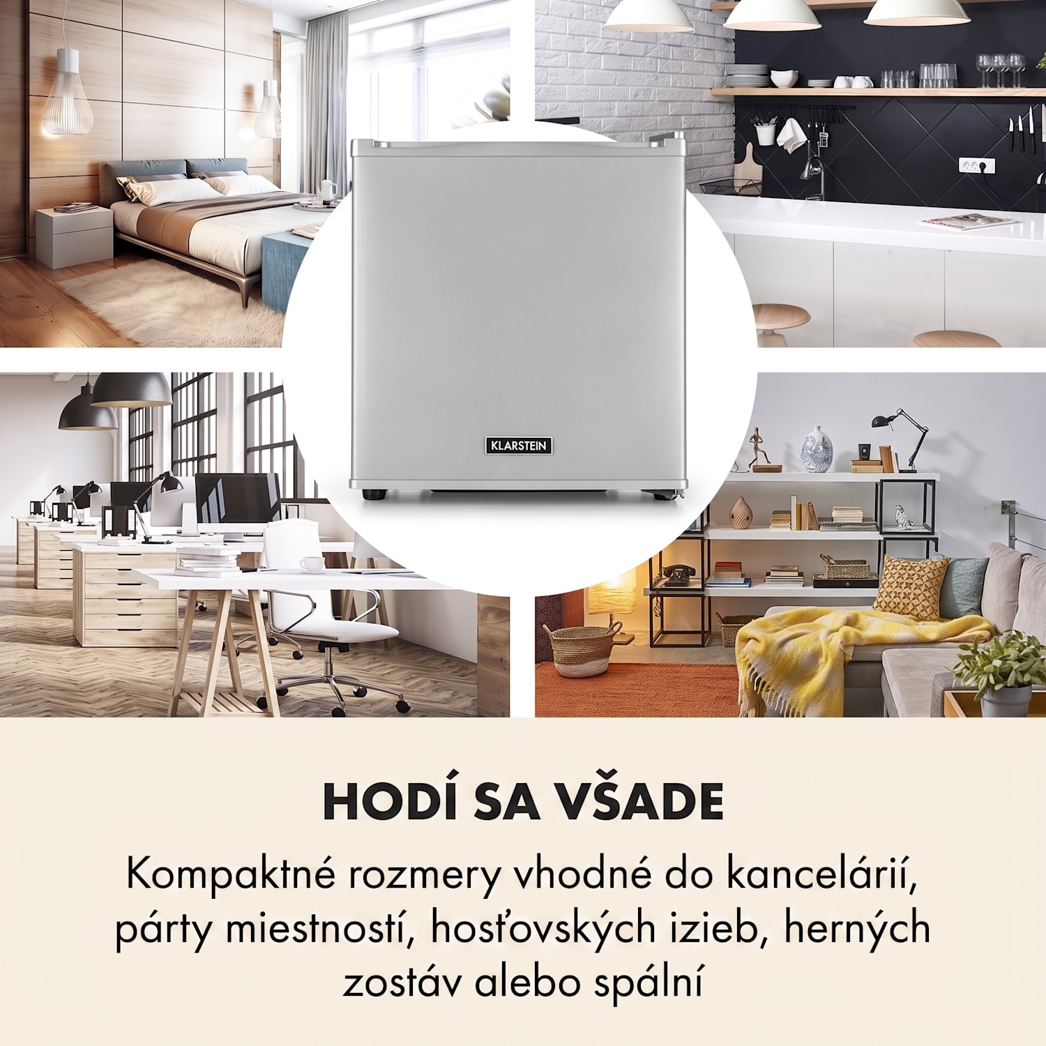 Secret Cool, mini chladnička, minibar, 13 l, energet. trieda G, strieborná Strieborná metalíza