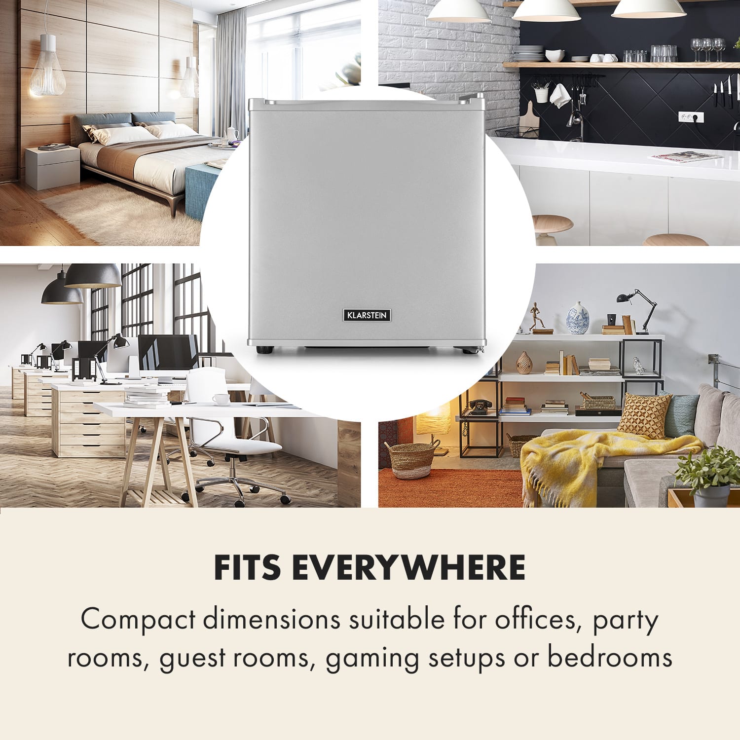 Secret Cool, mini chladnička, minibar, 13 l, energet. trieda G, strieborná Strieborná metalíza