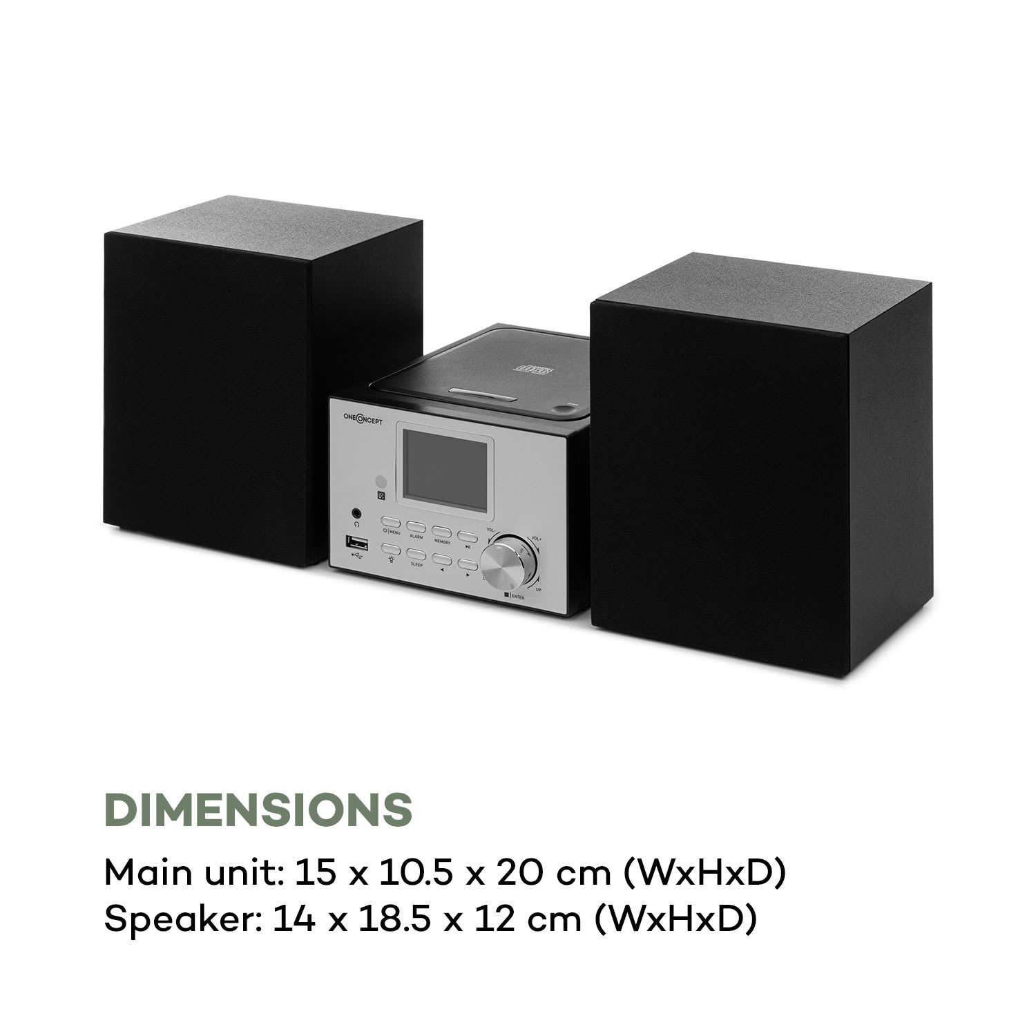 Streamo, sztereó rendszer internet rádióval, WLAN, DAB+, FM, CD lejátszó, BT, ezüstszínű 