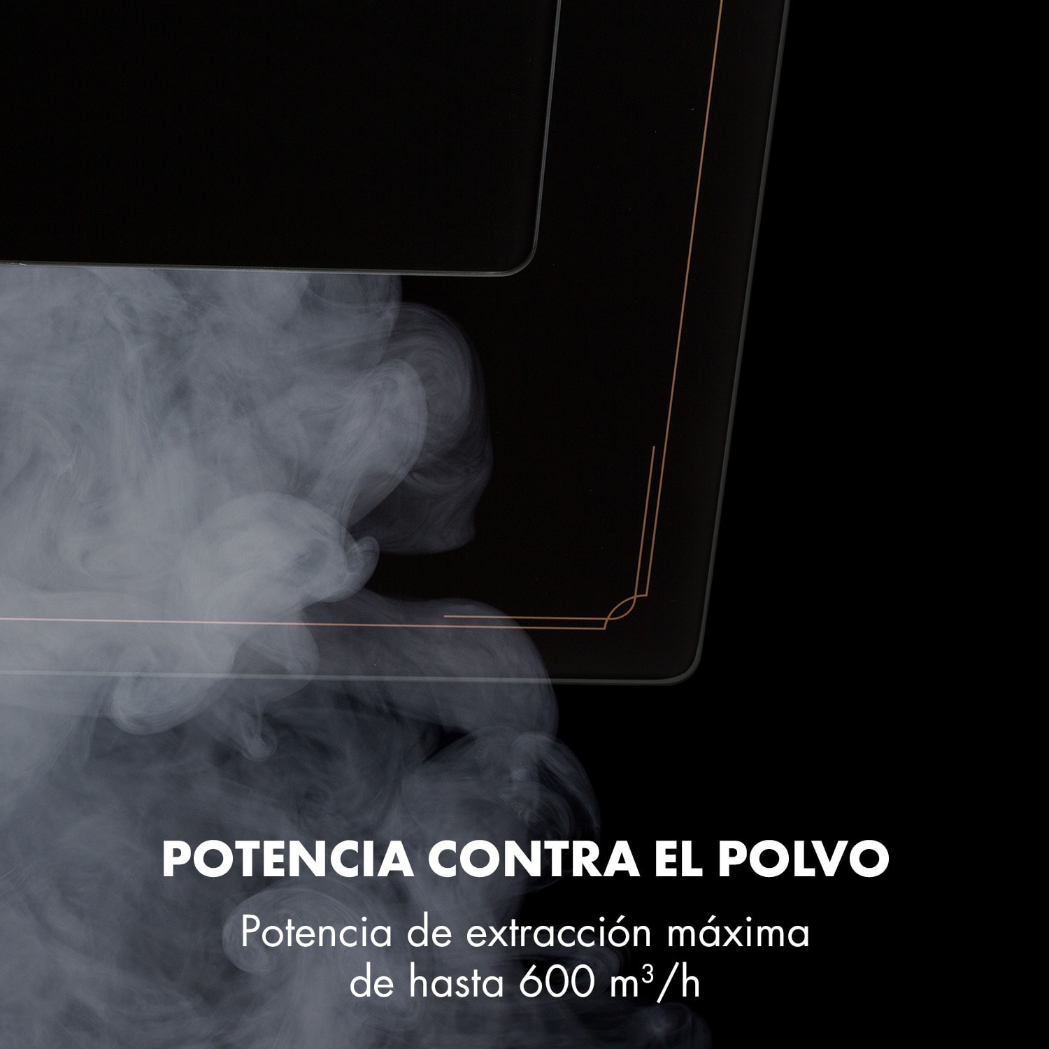 DeLorean 60 campana extractora 625 m³/h panel táctil retro negro 60 cm
