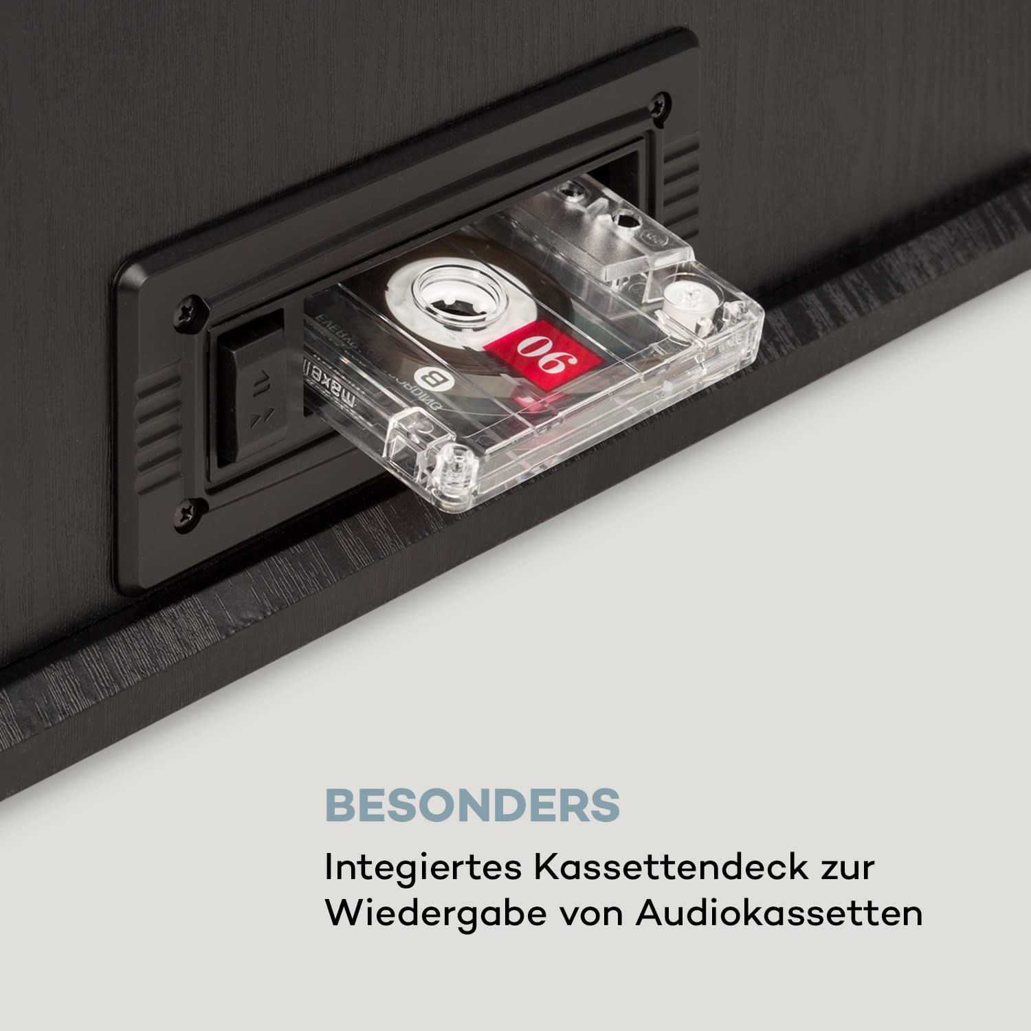 NR-620 DAB Stereoanlage Holz Plattenspieler DAB+ CD-Player schwarz Schwarzes Holz