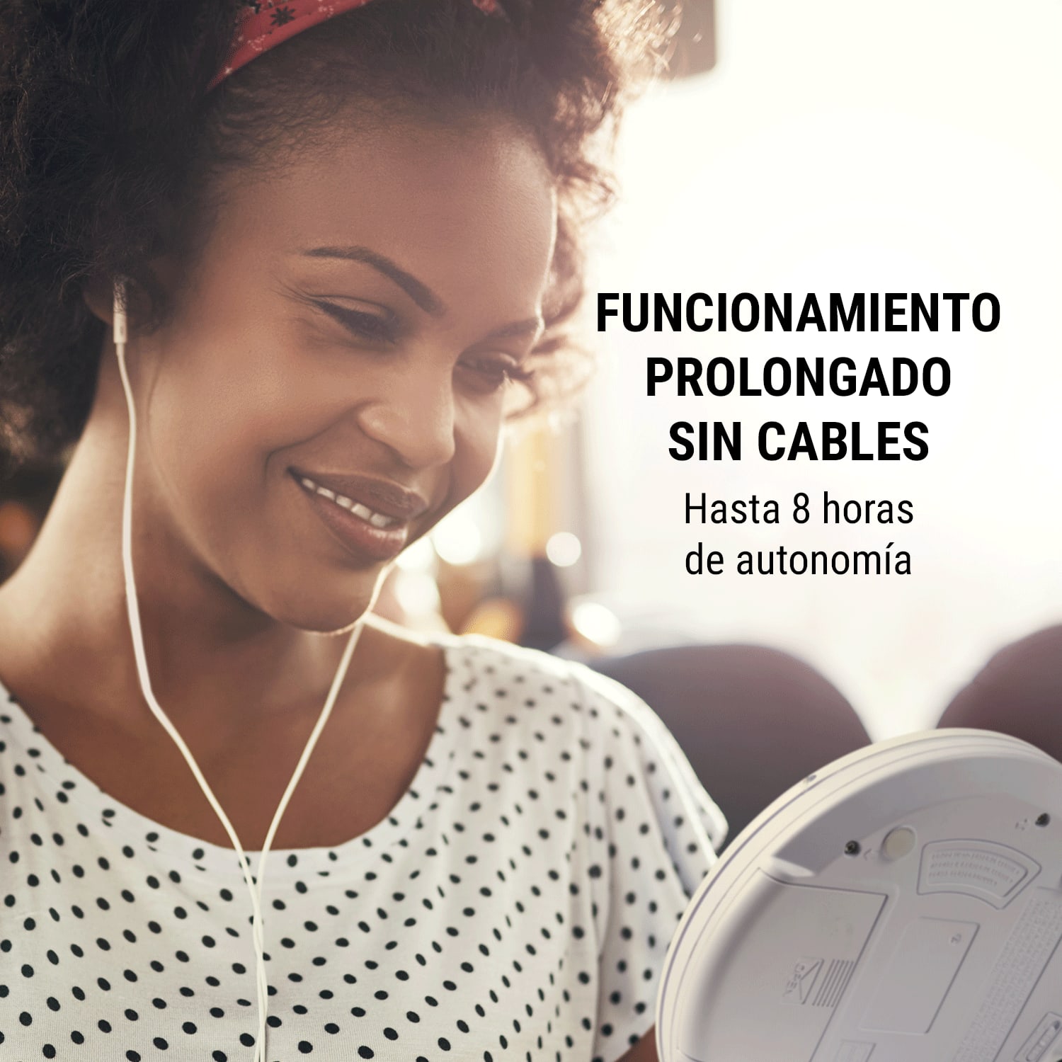 CDC 100 BT Discman función Bluetooth LCD ASP 2x1,5 V blanco Blanco