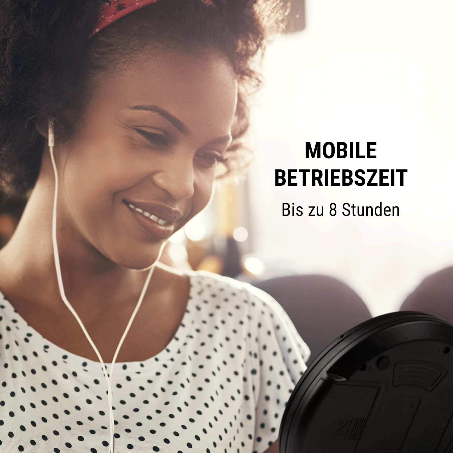 CDC 100 BT Discman BT-Funktion LCD ASP 2x1,5V schwarz Schwarz