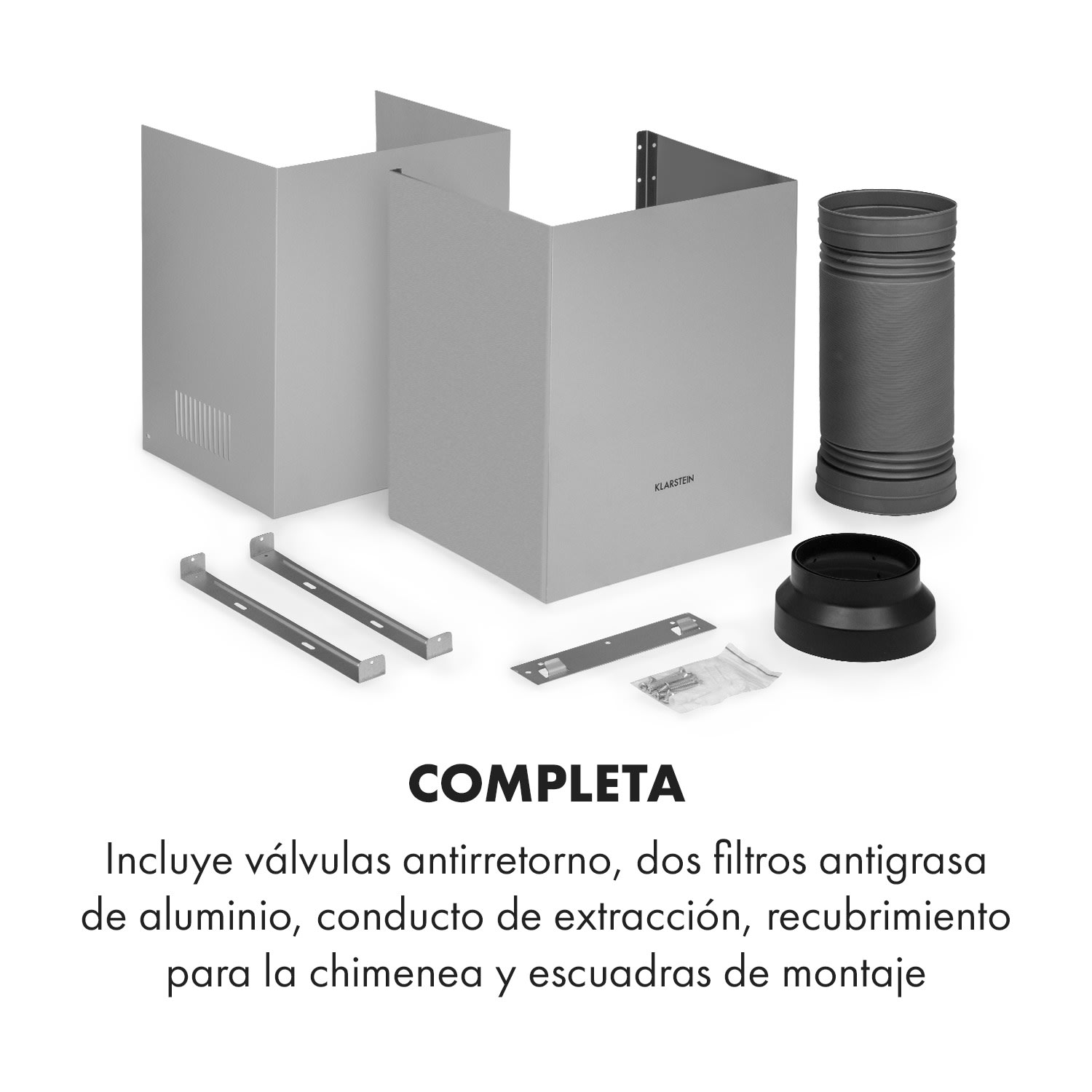 Maverick campana extractora 70 cm 400 m³/h acero inoxidable vidrio plateada 