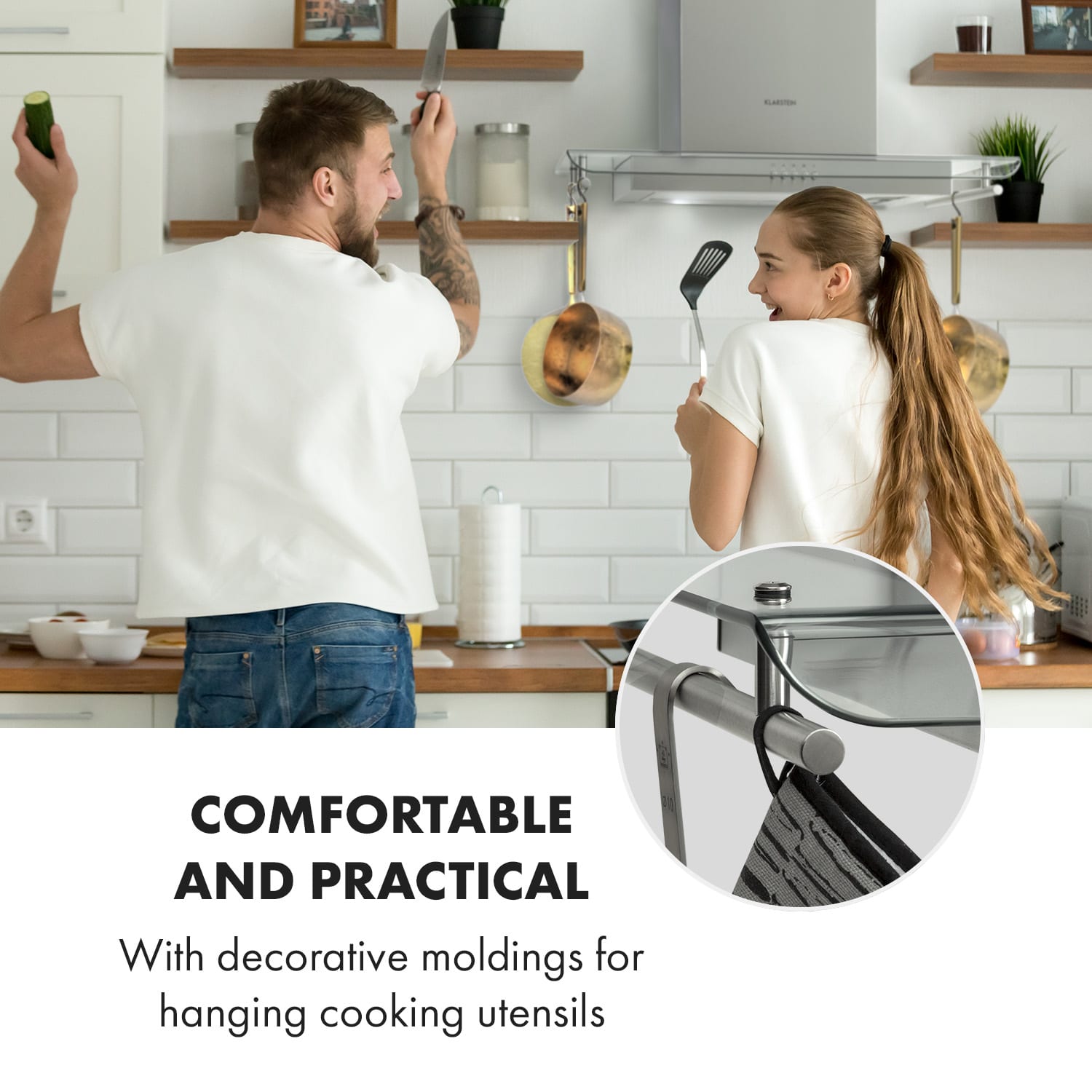 Maverick, hotă, incorporată, 70 cm, 400 m³ / h, inox, sticlă, argintie 