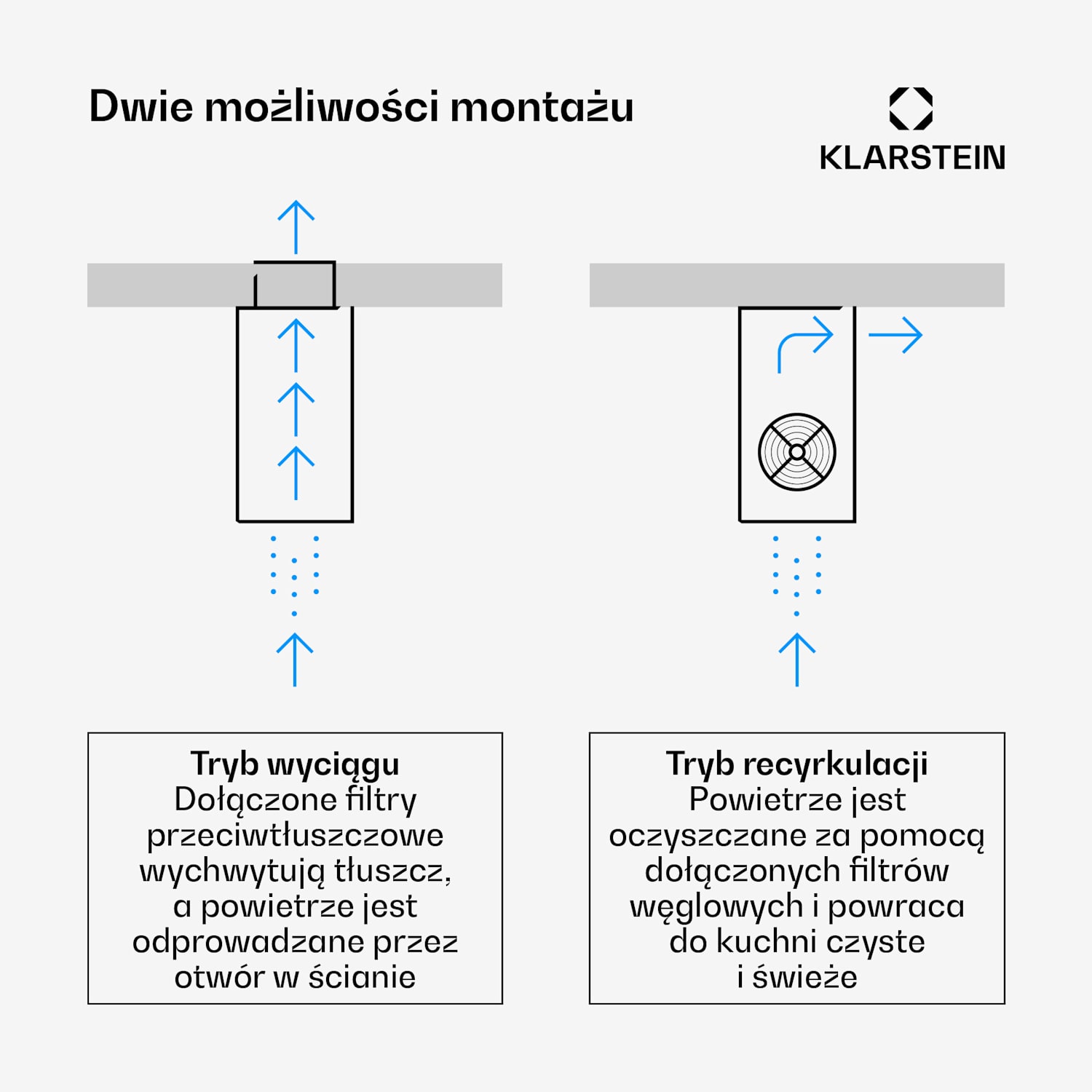 Beretta, okap kuchenny wyspowy, Ø 35 cm, LED, 650 m³/h, kolor czarny Czarny