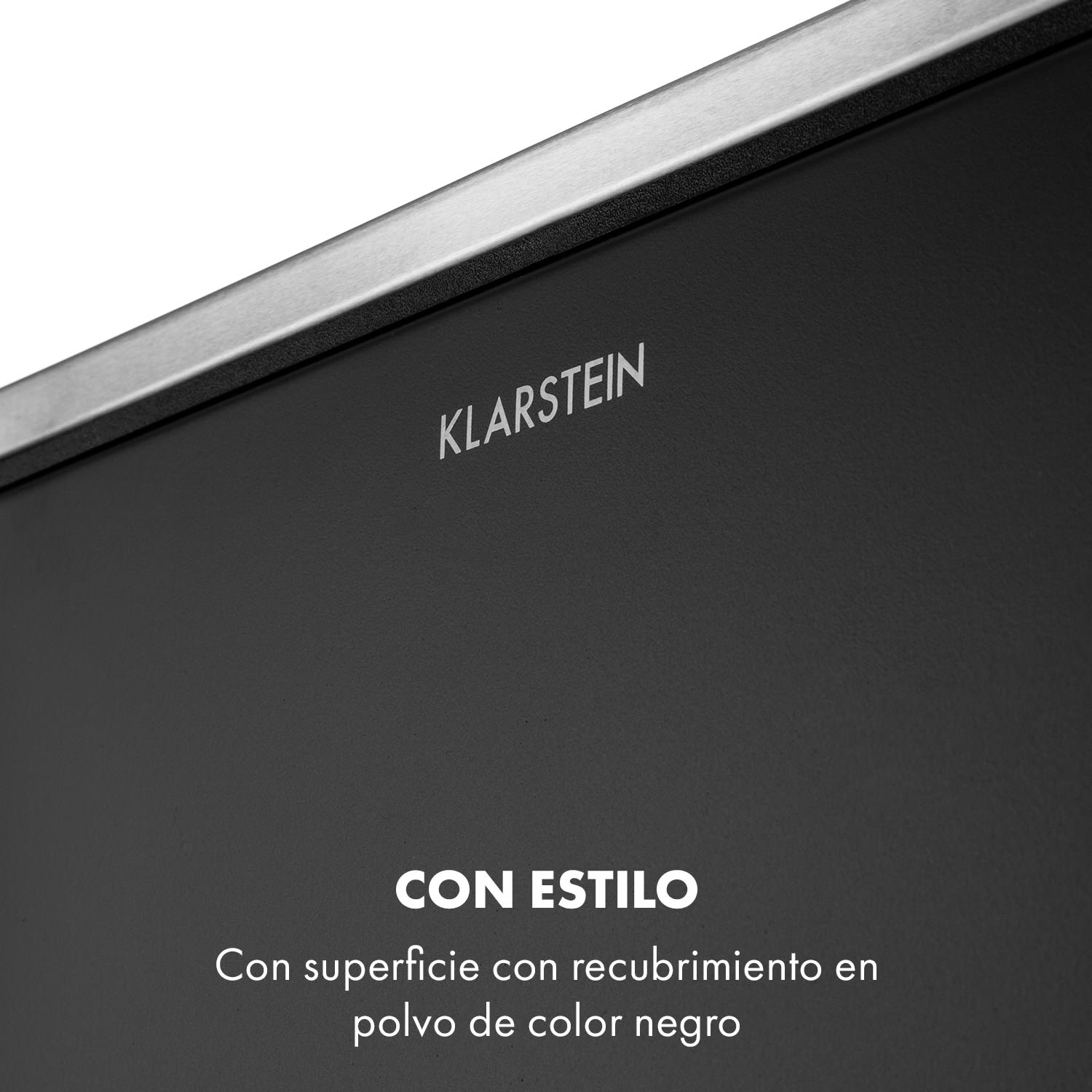 Trash Gordon papelera con pedal 30L / 2x15L silenciosa acero inoxidable negro Negro