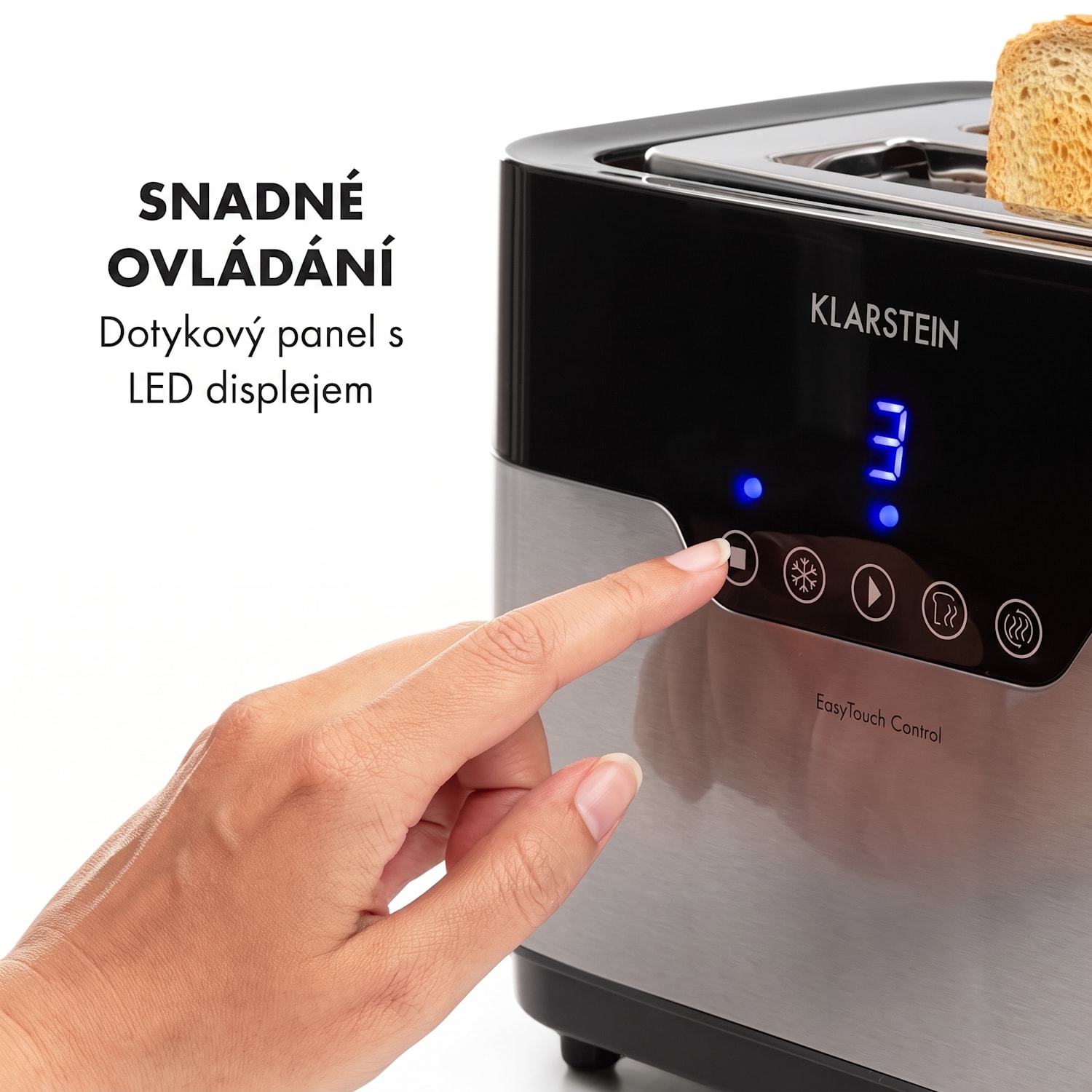 Arabica, topinkovač, 920 W, LED displej, dotykové ovládání, nerezová ocel 