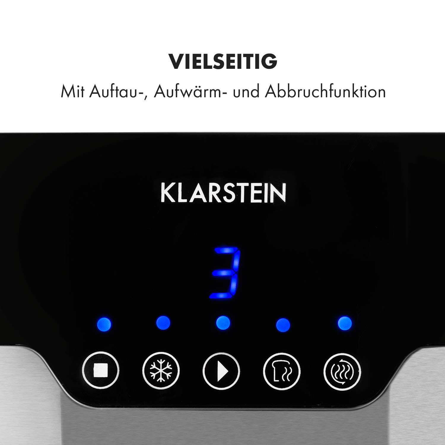 Arabica Toaster 920W LED-Display Touch-Bedienfeld Edelstahl 