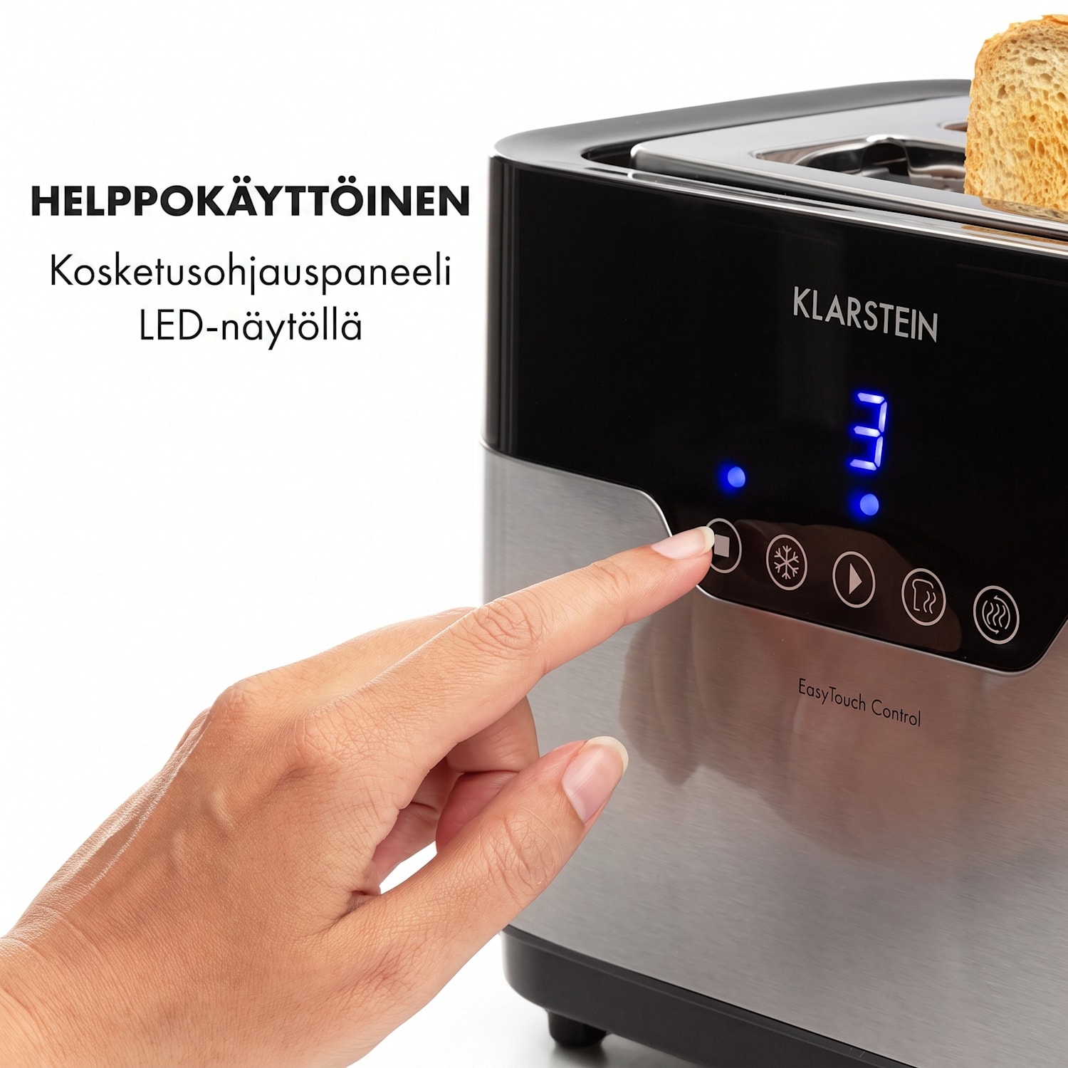 Arabica-leivänpaahdin 920W LED-näyttö kosketuspaneeli ruostumaton teräs 