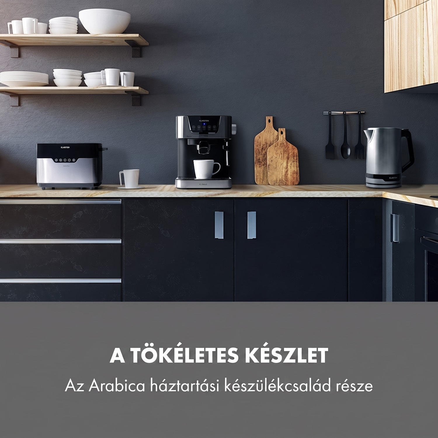 Arabica, kenyérpirító, 920 W, LED kijelző, érintőképernyő, rozsdamentes acél 