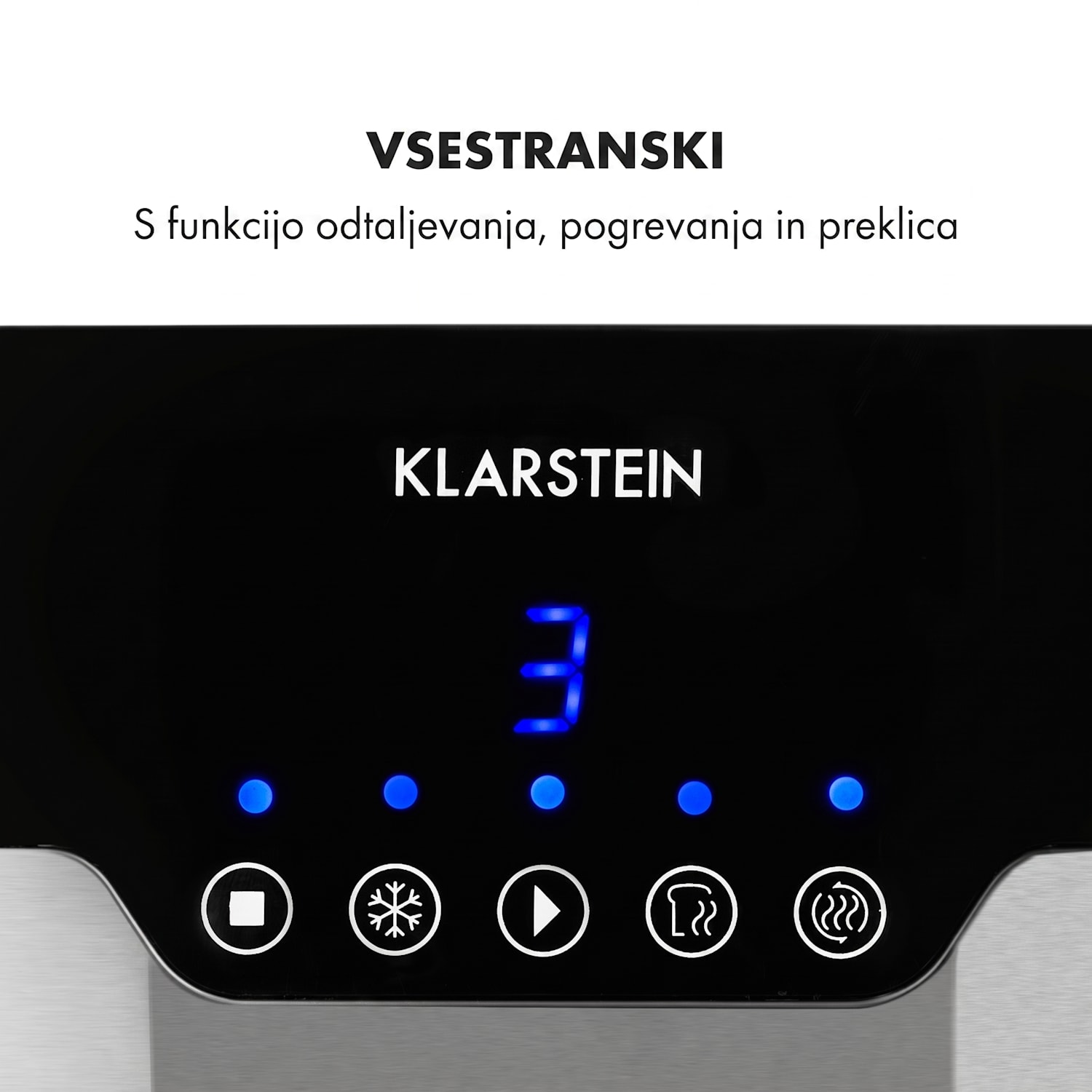 Arabica opekač kruha, 920W, LED-zaslon, upravljanje na dotik, nerjavno jeklo 