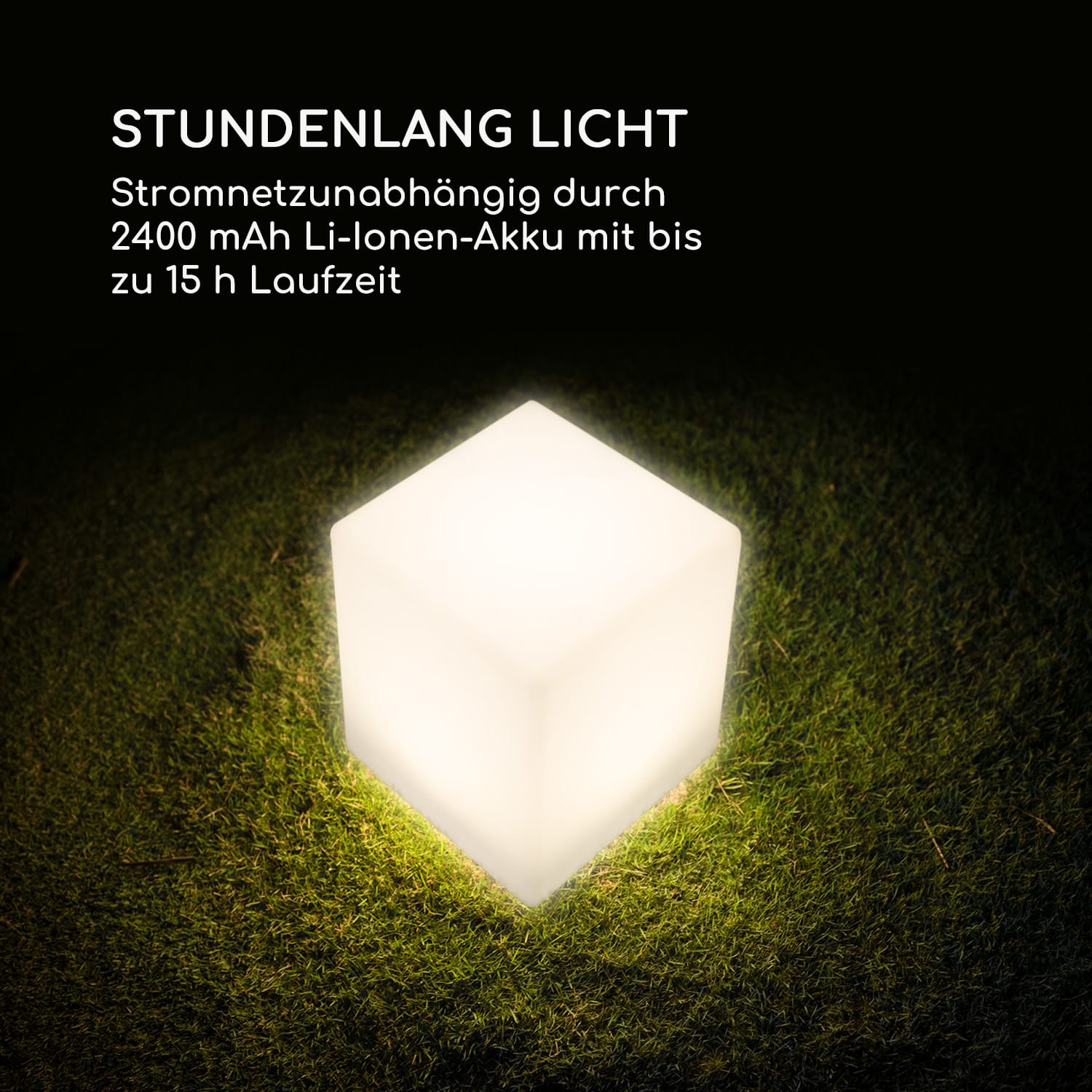 Shinecube XL Leuchtwürfel 40x40x40cm 16 Farben-LED 4 Licht-Modi weiß 