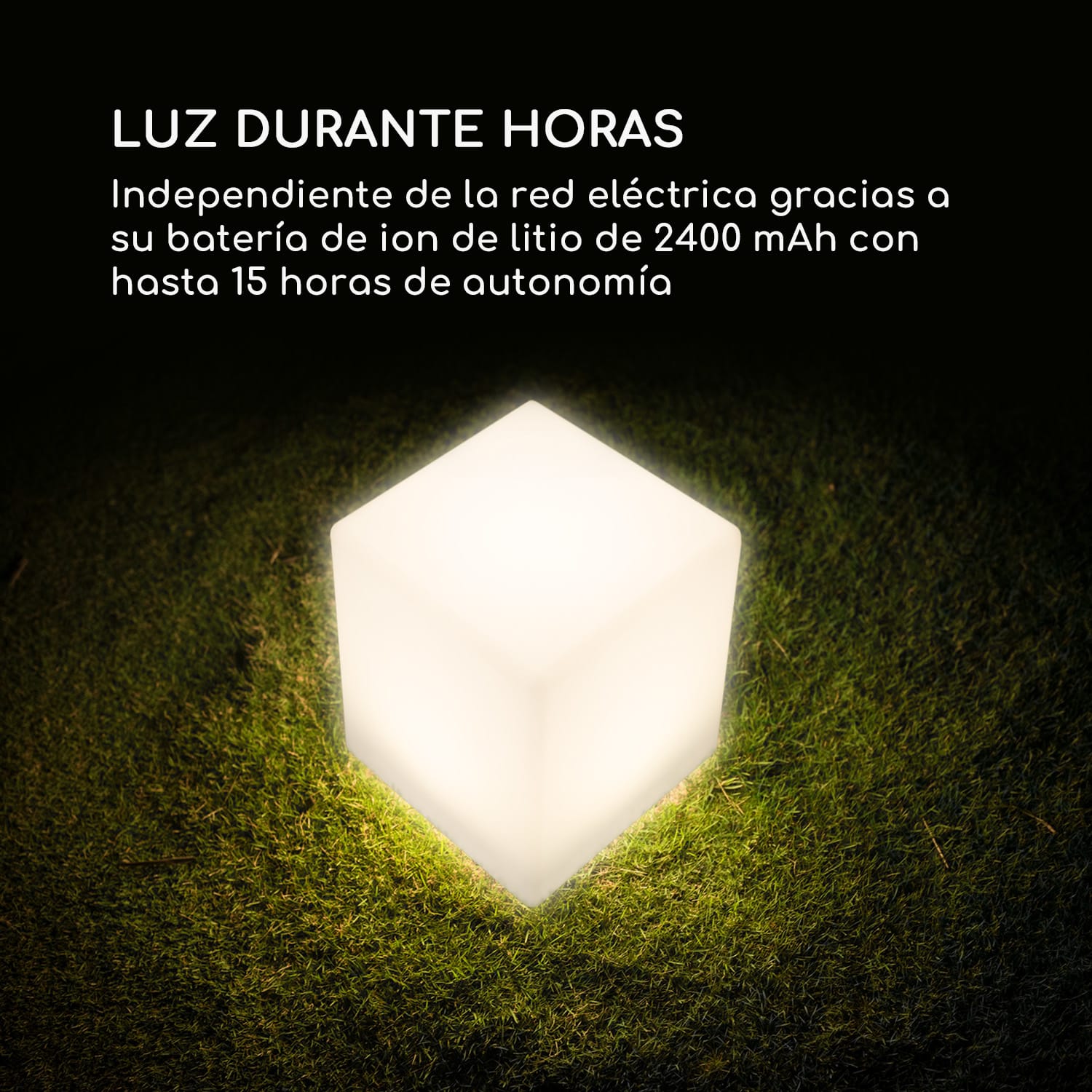 Shinecube XL cubo luminoso 40x40x40cm 16 colores LED 4 modos de luz blanco 