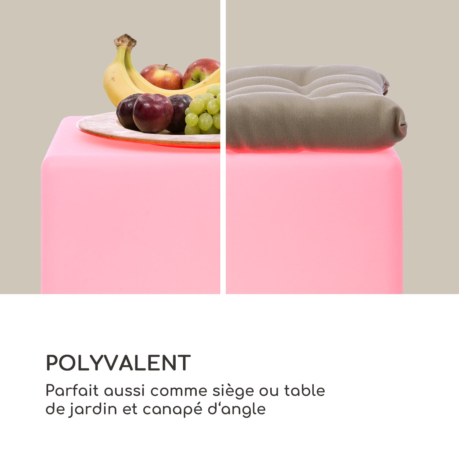 Shinecube XL Cube lumineux 16 couleurs LED 4 modes d'éclairage blanc 