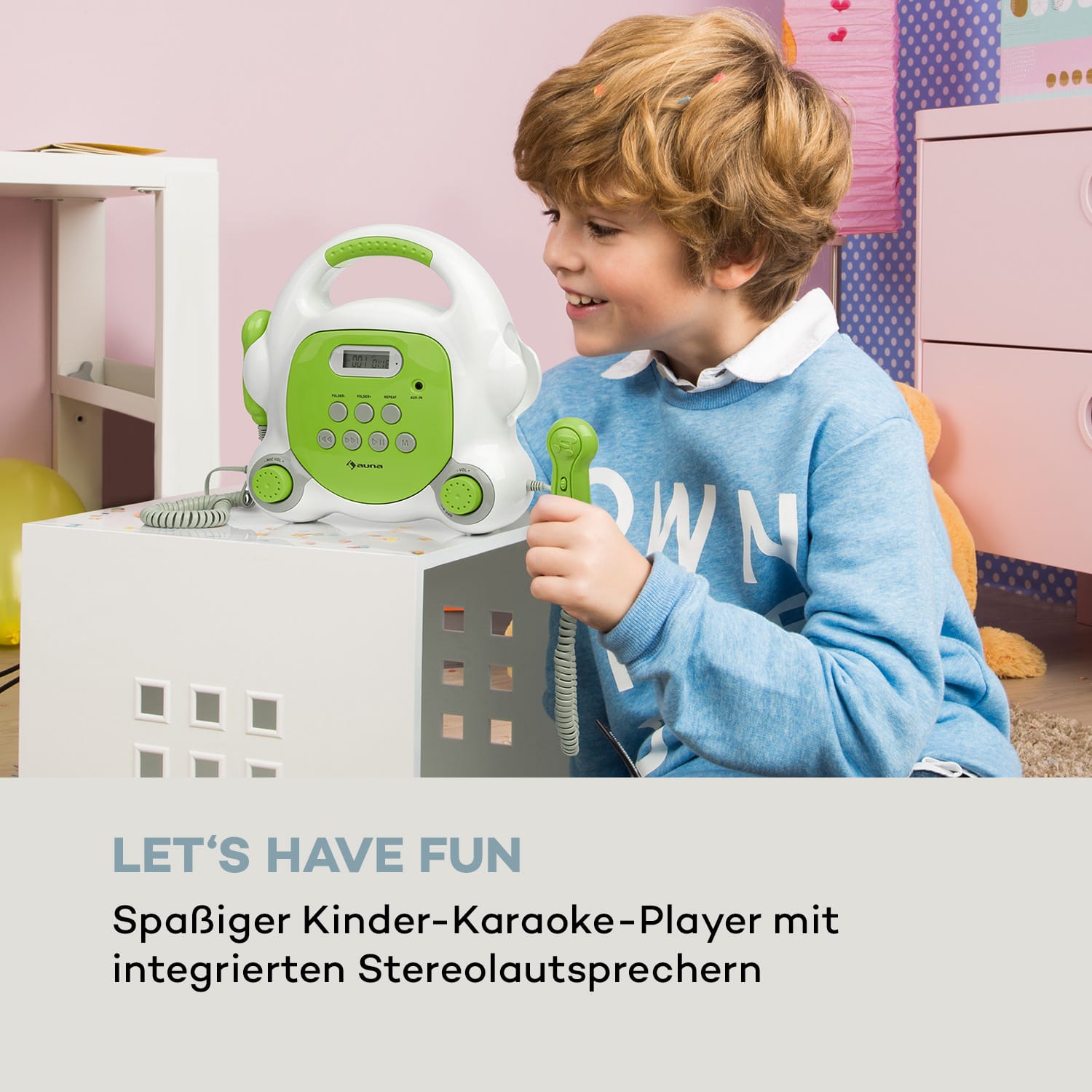 Pocket Rocker BT Karaoke-Player BT USB-Port MP3 2xMikro grün 