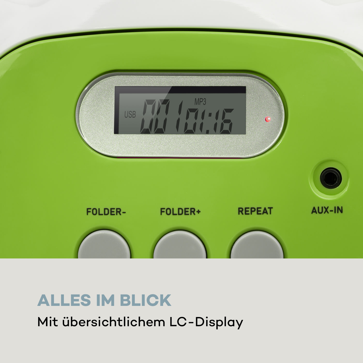 Pocket Rocker BT Karaoke-Player BT USB-Port MP3 2xMikro grün 