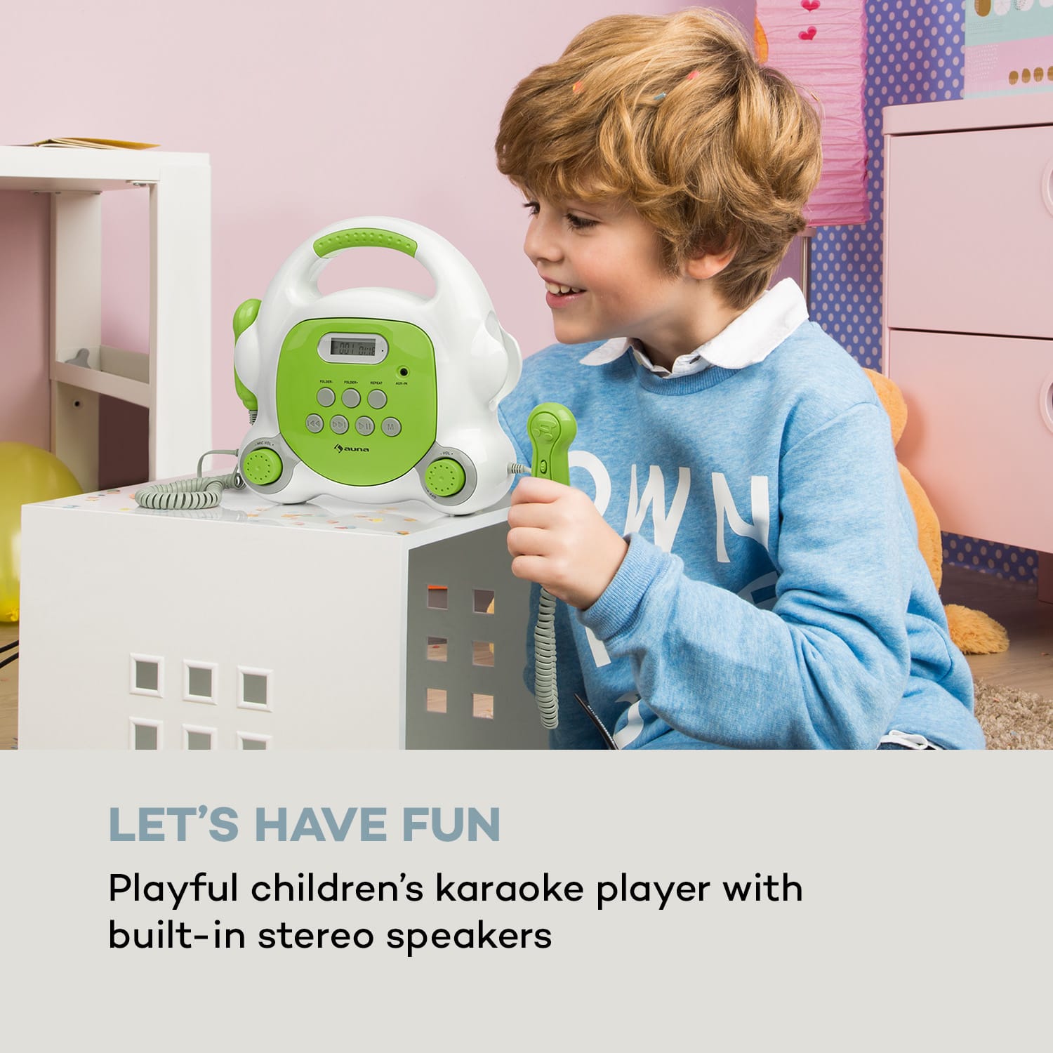 Pocket Rocker BT karaoke speler BT USB-poort MP3 2xmicro groen 