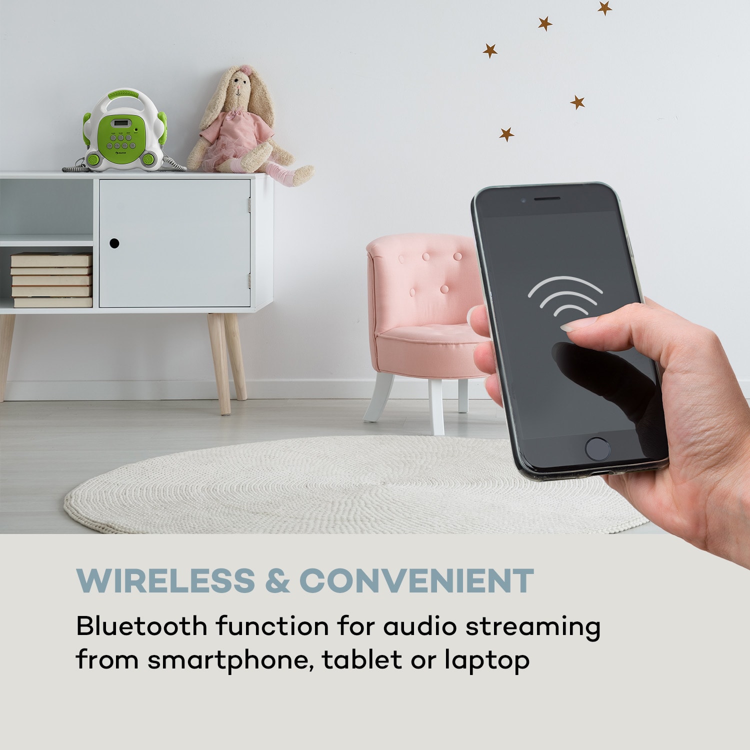 Pocket Rocker BT karaoke speler BT USB-poort MP3 2xmicro groen 