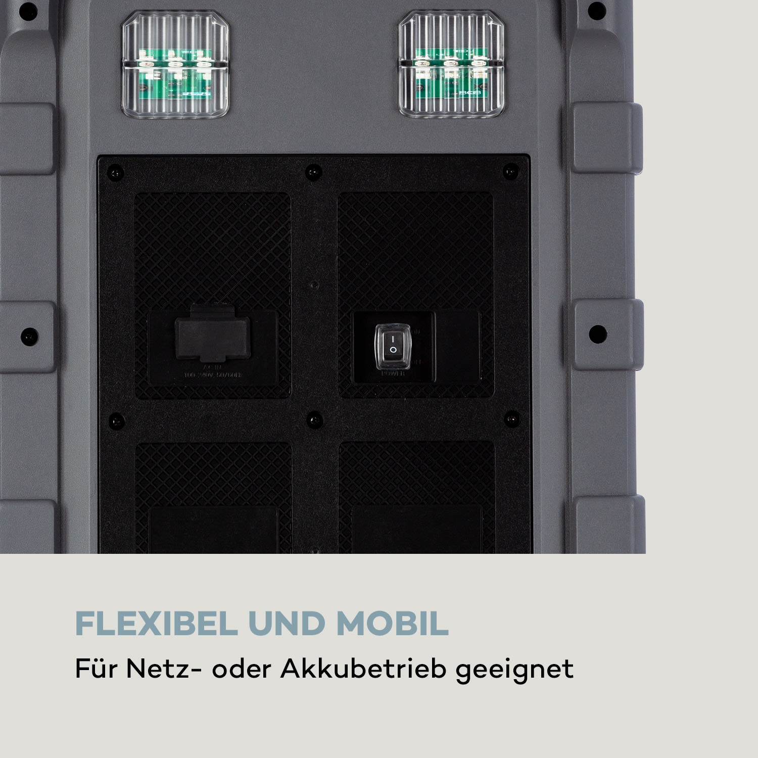 Spencer Mobiler PA-Lautsprecher 60W BT wasserfest nach IPX4 schwarz/grau 