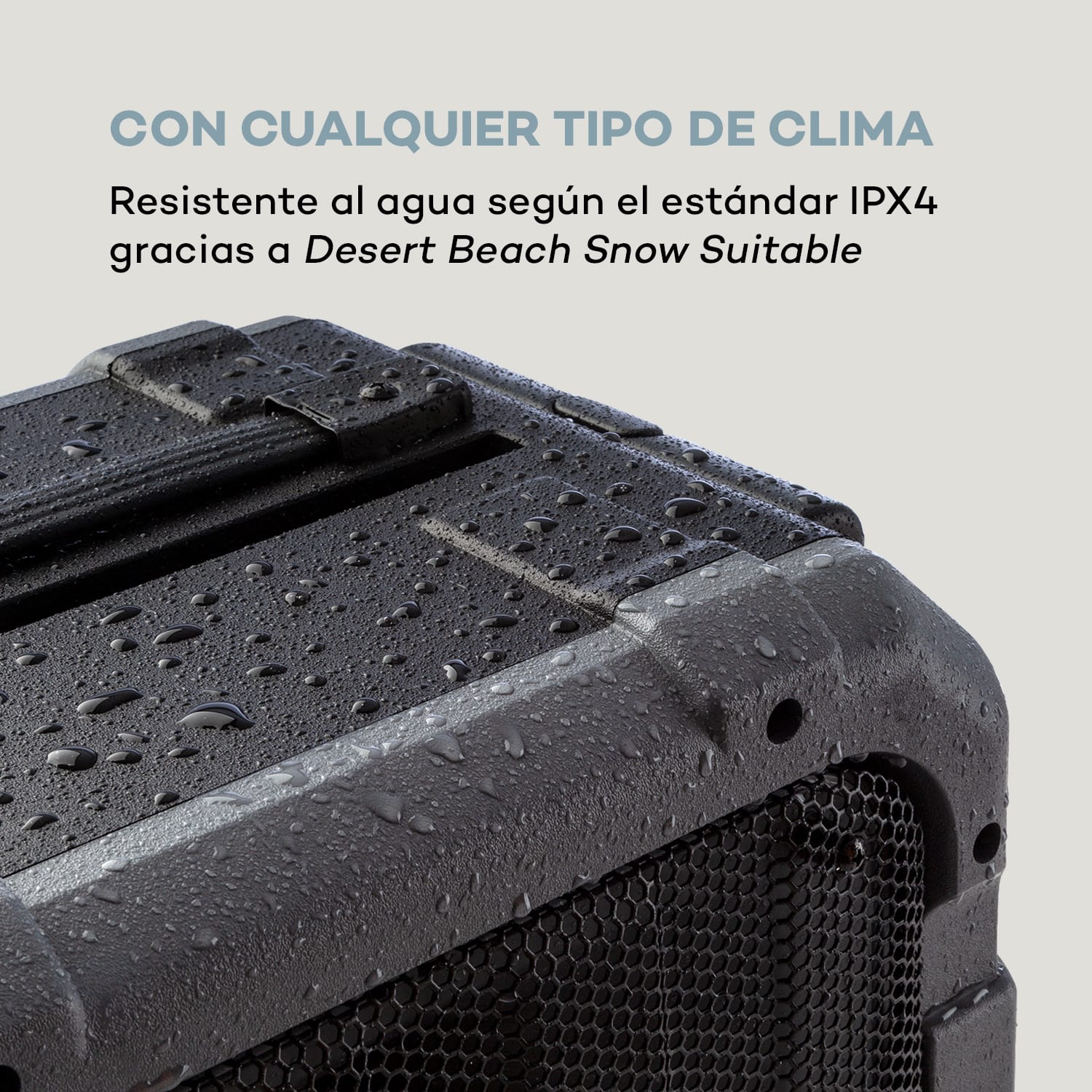 Spencer altavoz PA portátil 60 W BT impermeable según IPX4 Negro/gris