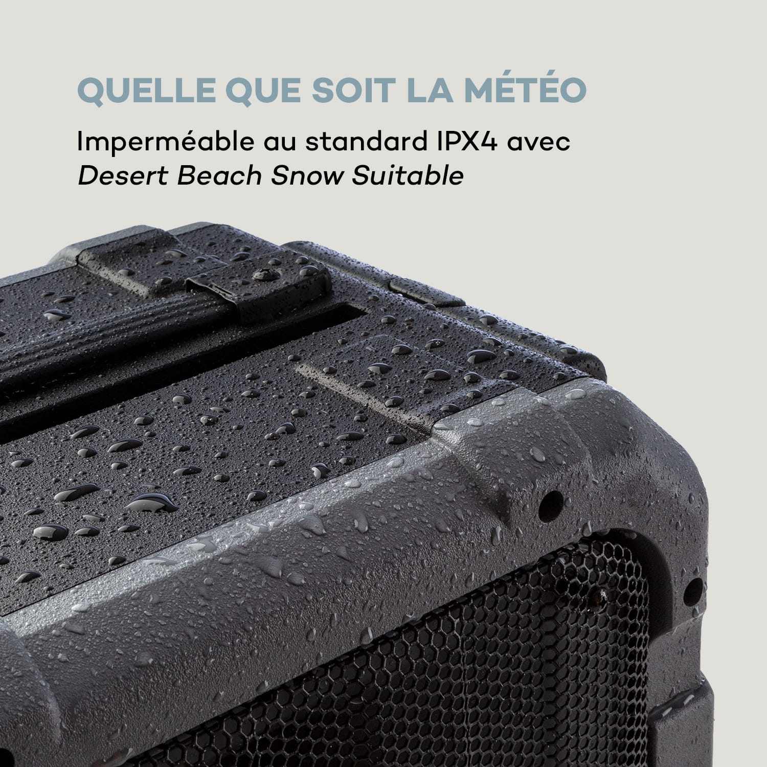 Spencer Enceinte sono portable Bluetooth 60W étanche IPX4 noir & gris 