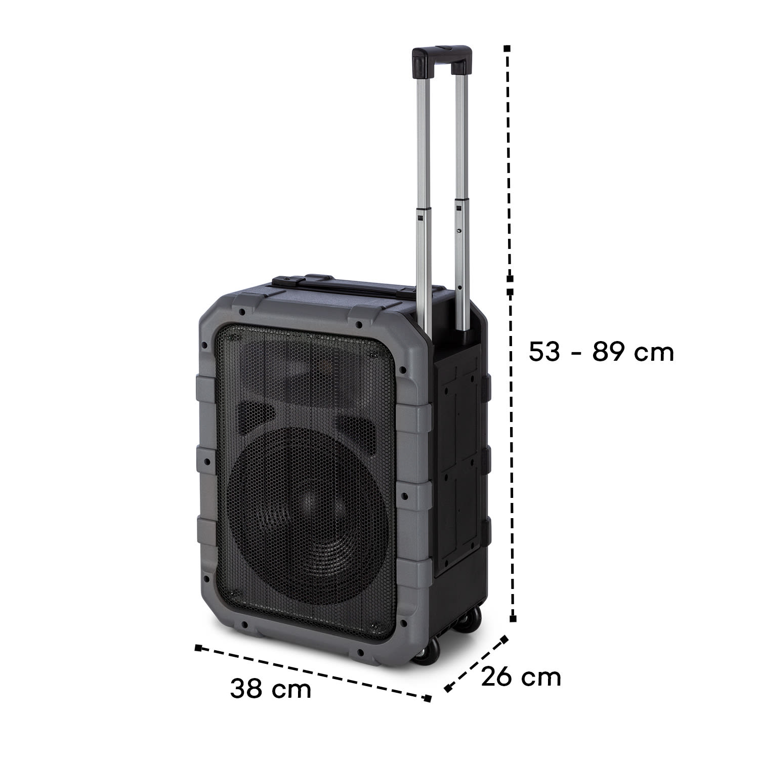 Spencer altavoz PA portátil 60 W BT impermeable según IPX4 Negro/gris