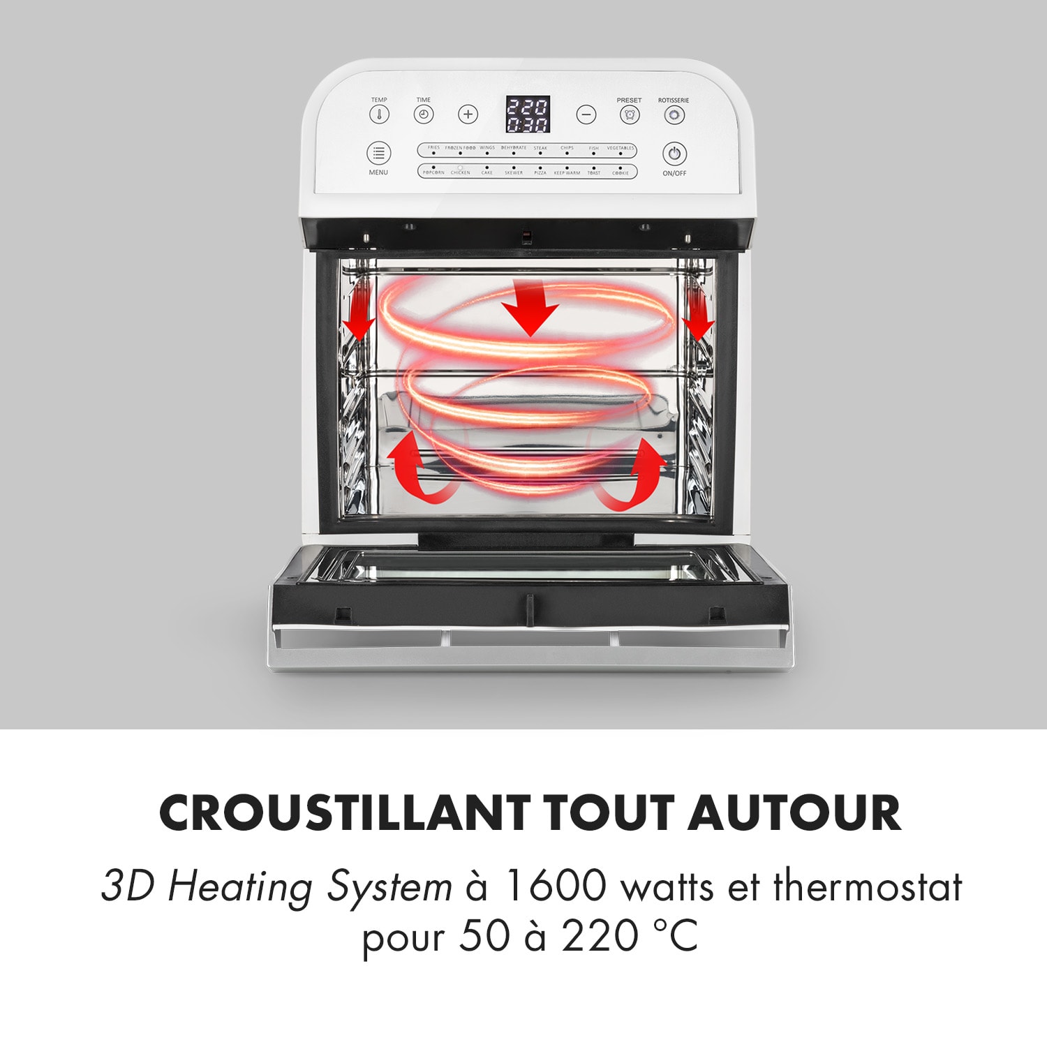 AeroVital Cube Friteuse à air chaud 12L 1600W 16 programmes - Blanc Blanc
