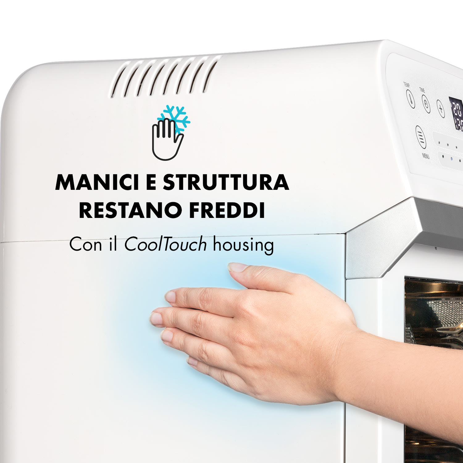 AeroVital Cube friggitrice ad aria 1600W 12l timer 16 programmi bianco Bianco
