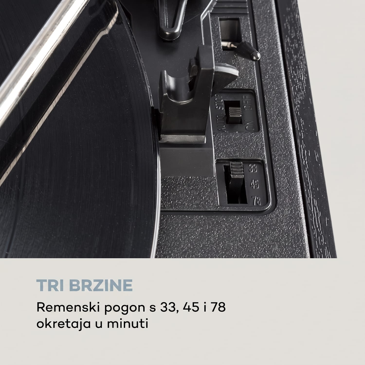 Oakland DAB, retro stereo sustav, DAB + / FM, BT funkcija, vinil, CD, kasetofon Crno drvo
