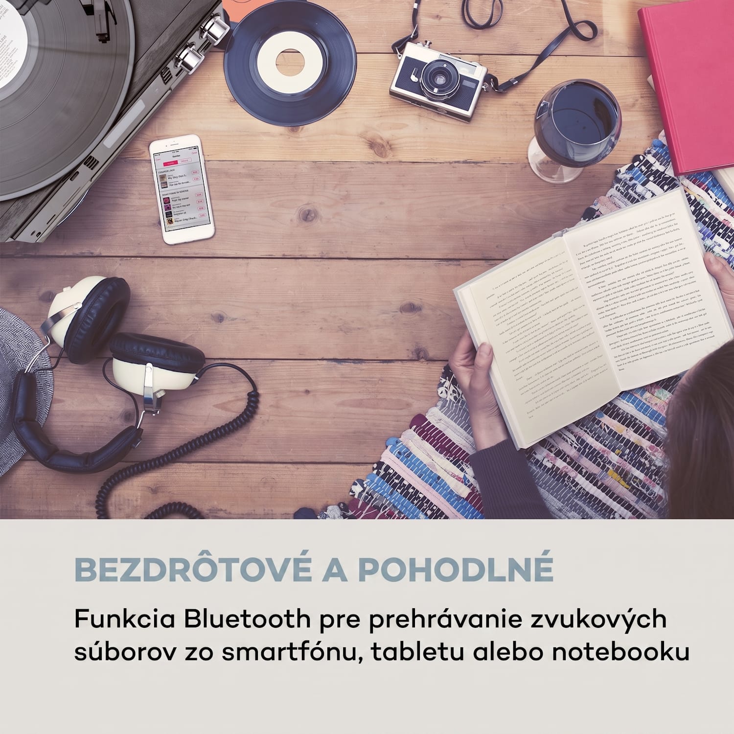 Oakland DAB, retro stereo systém, DAB+/FM, BT funkcia, vinyl, CD, kazetový prehárvač Čierne drevo