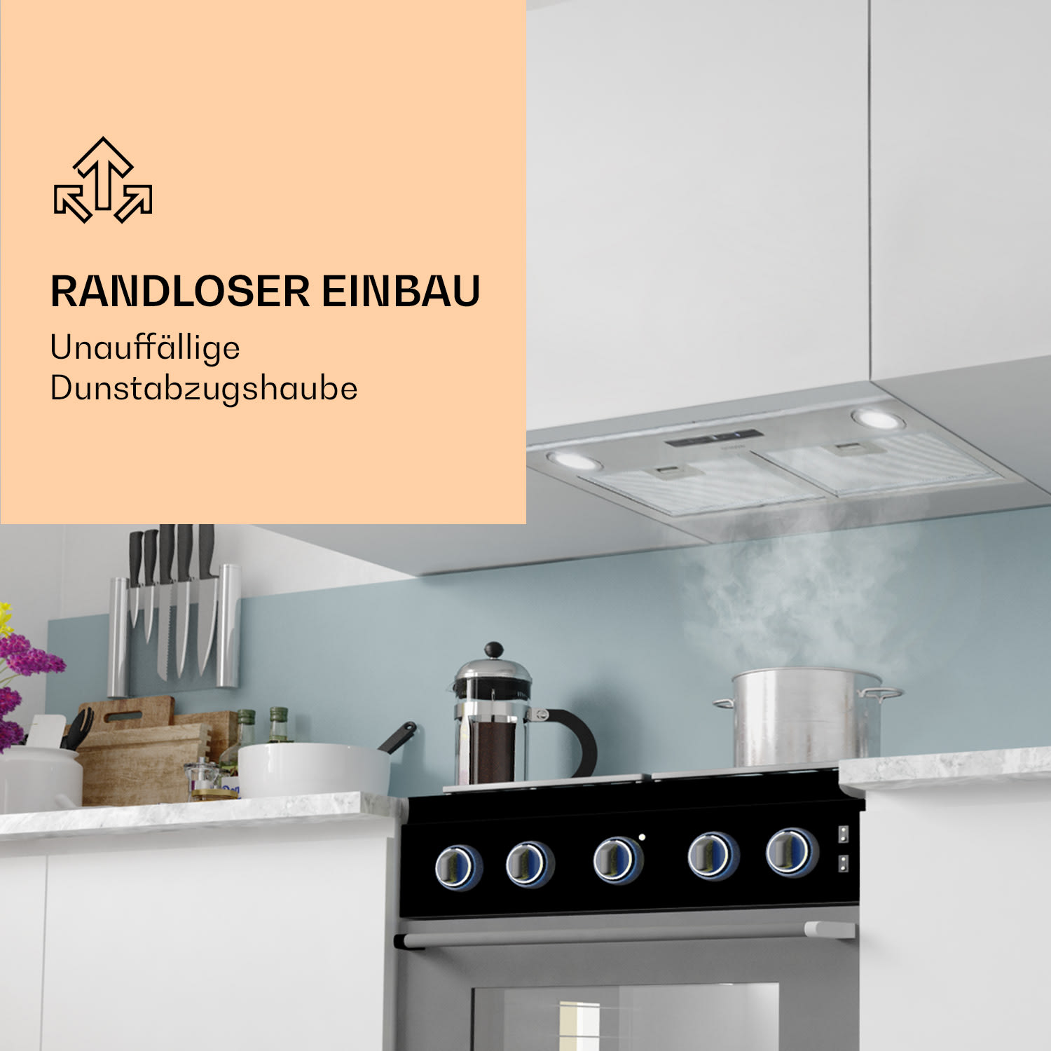 Paolo Dunstabzugshaube Einbau 72 cm EEK: A 593 m³/h 72 cm | Weiß