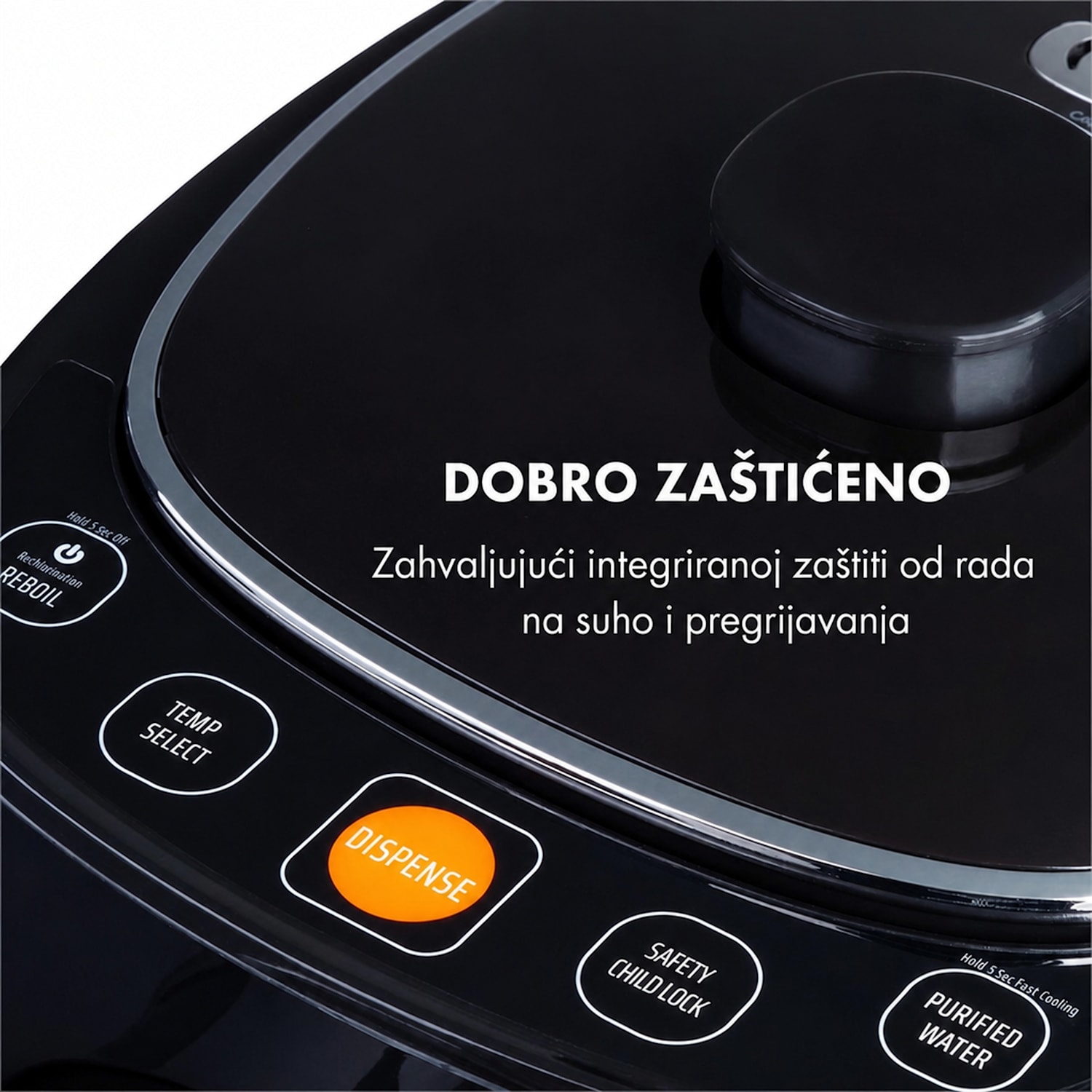 Hot Springs, spremnik za toplu vodu, 5l, spremnik za vodu od nehrajućeg čelika Crna
