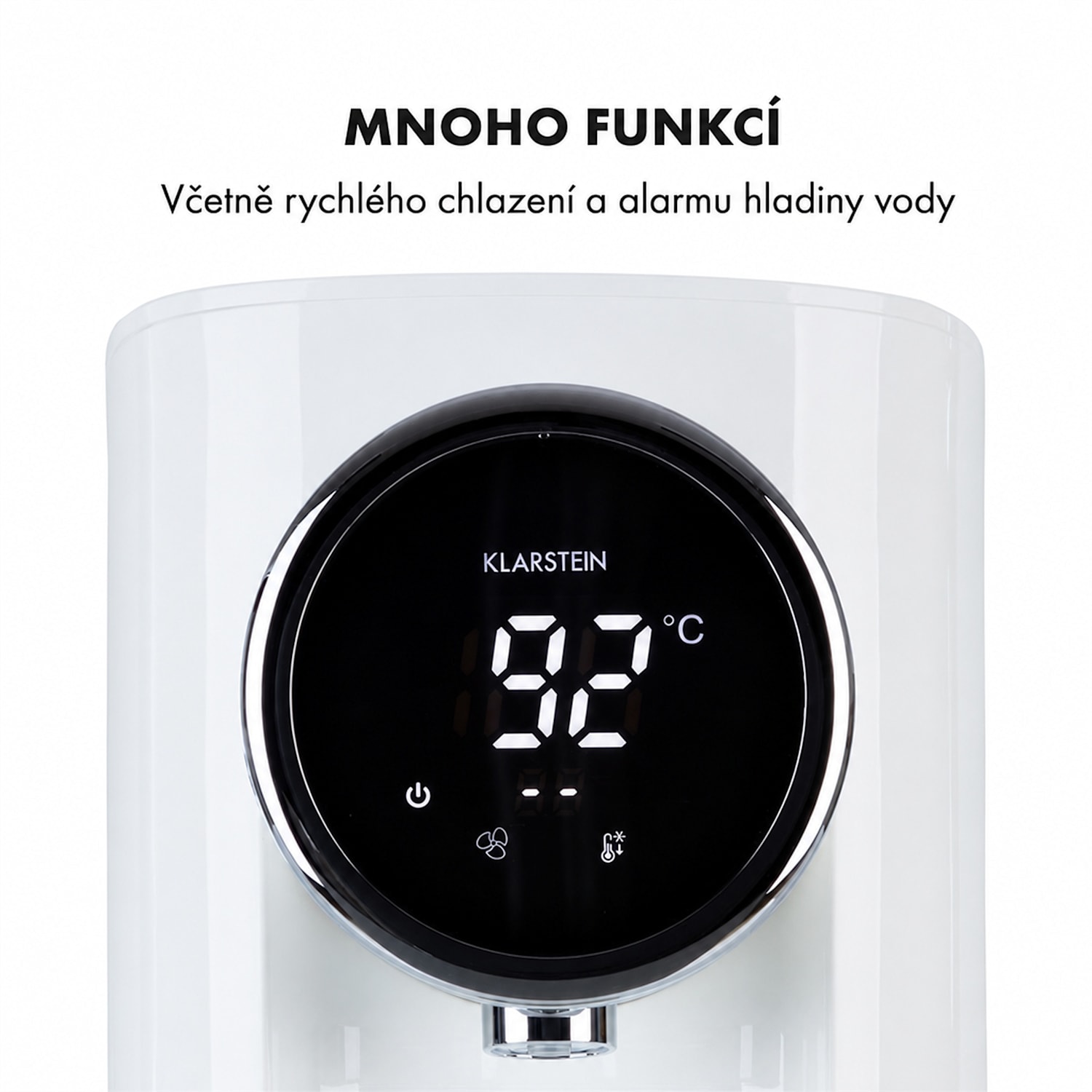 Hot Spring, dávkovač horké vody, 5 l, nádrž na vodu z nerezové oceli, 45-95 °C, bílý Bílá