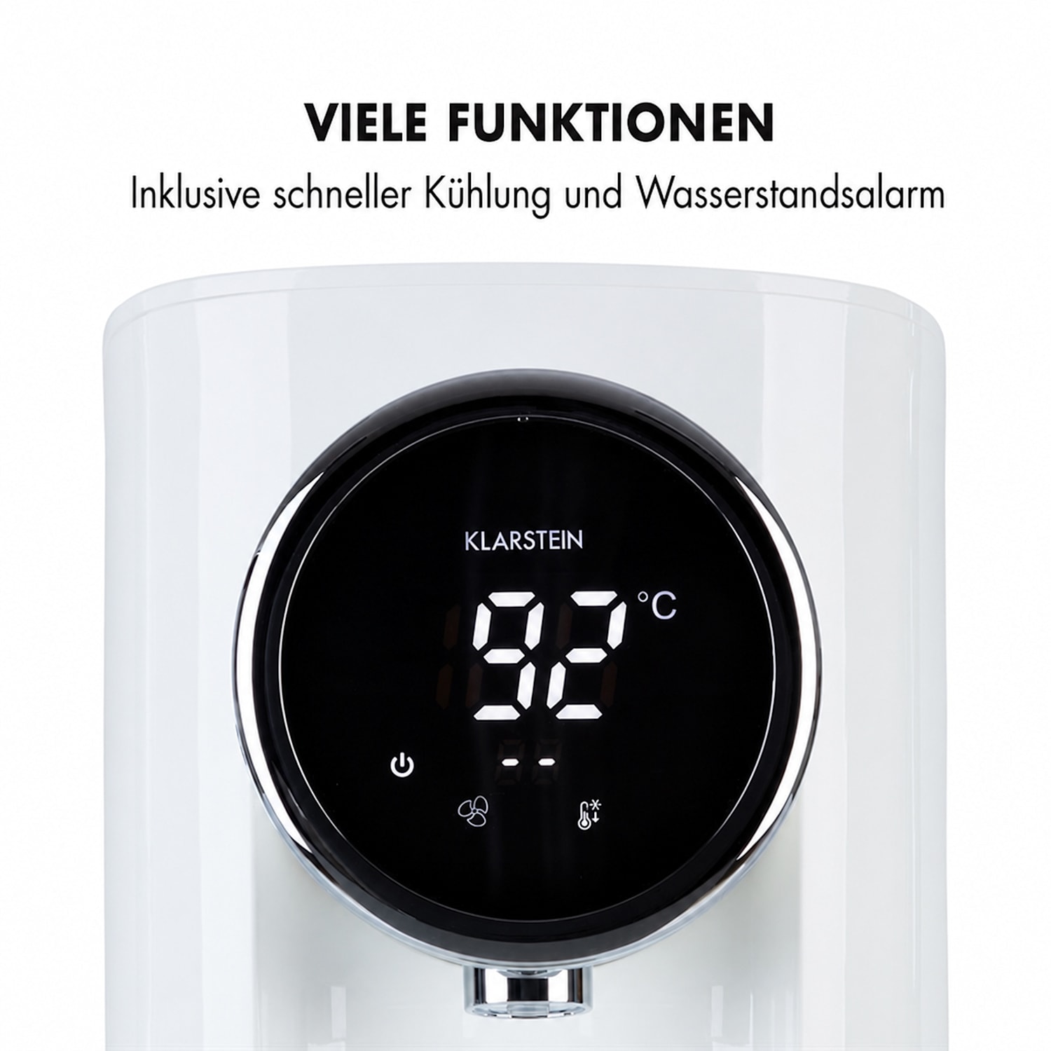 Hot Spring Plus Heißwasserspender 5l Edelstahl-Wassertank 45-95 °C Weiß
