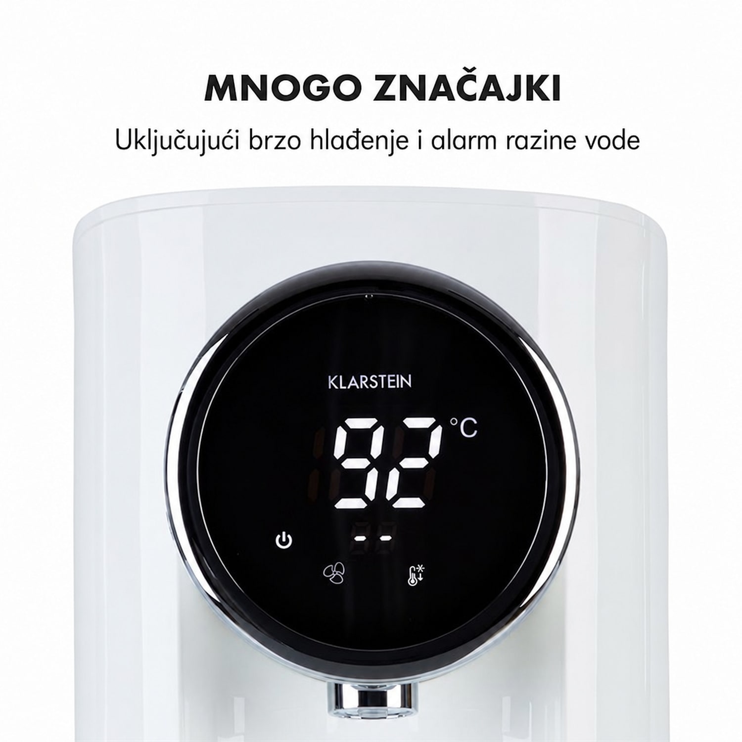 Hot Spring, točionik vruće vode, 5l, spremnik za vodu od nehrđajućeg čelika, 45-95 °C, bijeli Bijela