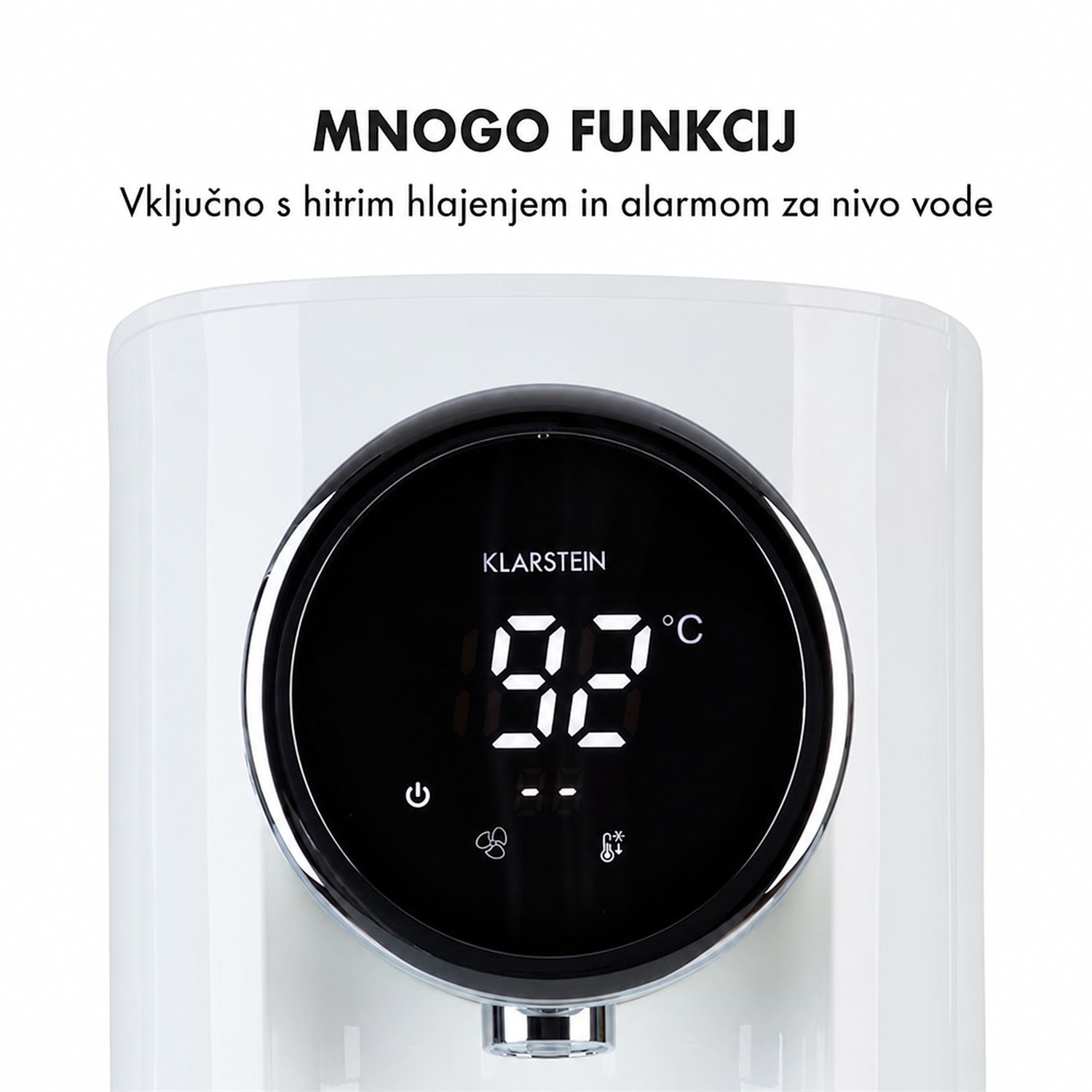 Hot Spring, dozirnik vroče vode, 5 l, posoda za vodo iz nerjavečega jekla, 45-95 °C, bela barva Bela