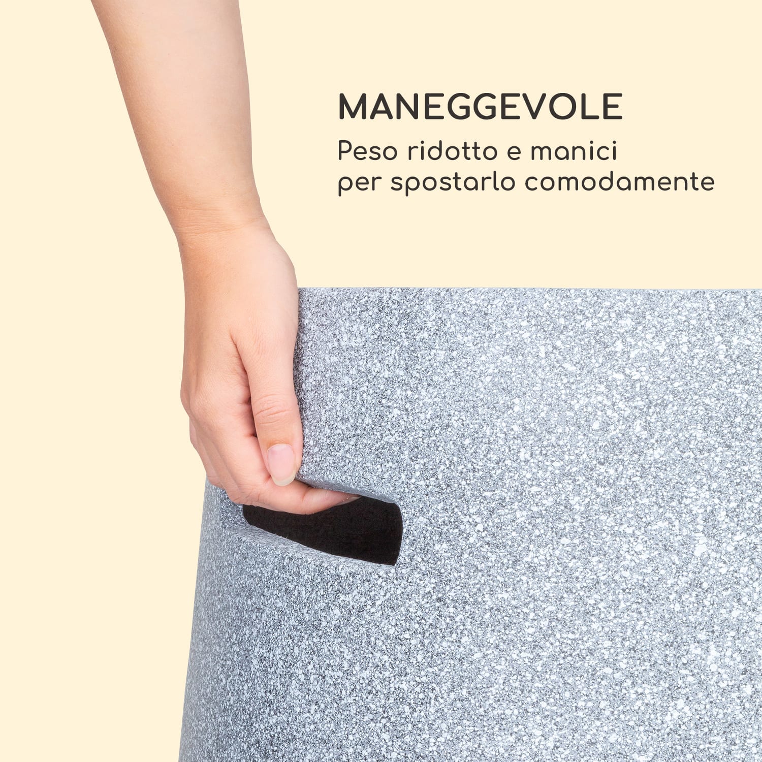 Evora braciere Ø45cm graticola pietra artificiale acciaio nero/effetto pietra 