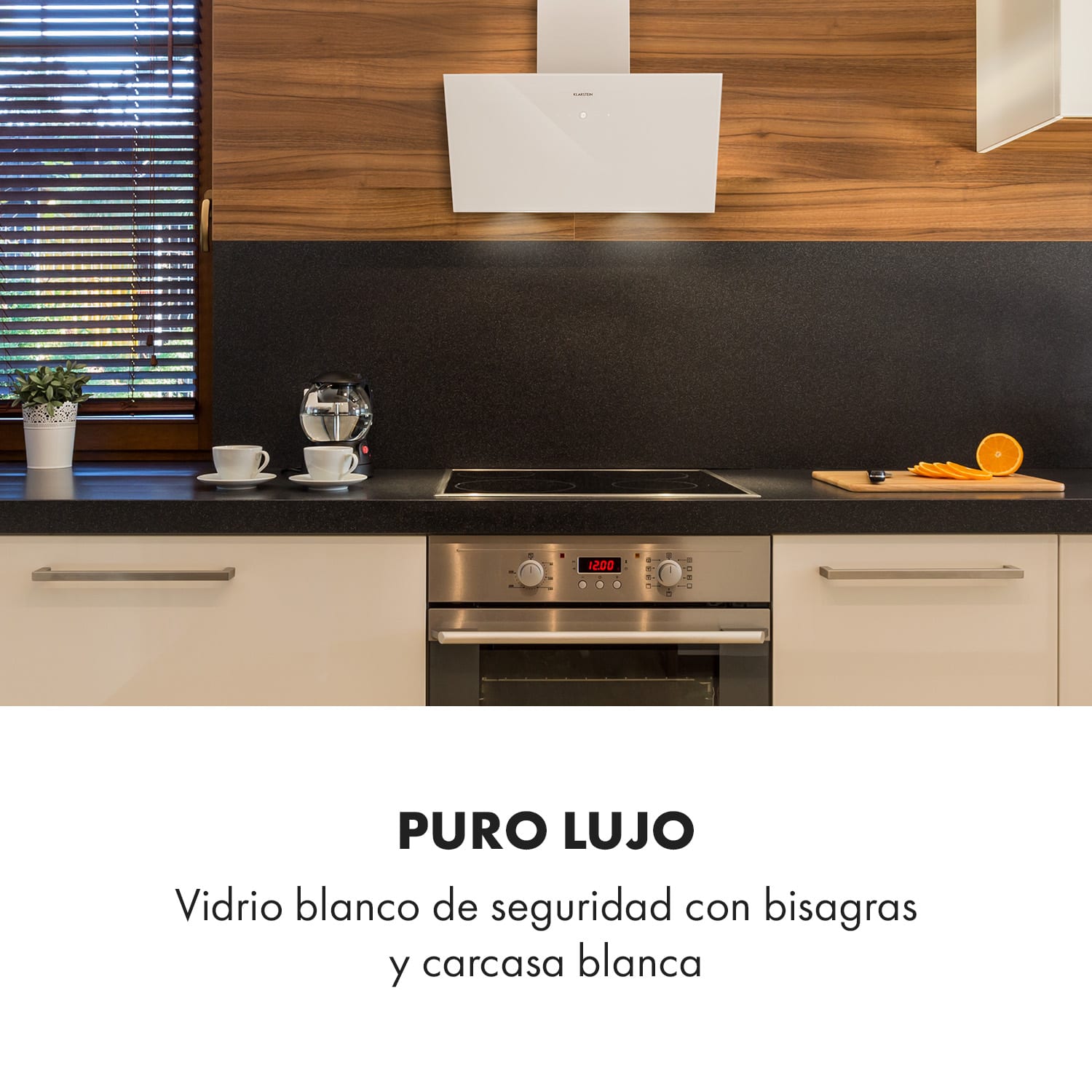 Laurel 60 Campana extractora de 60 cm Extracción de 350 m³/h Led Táctil Blanca 